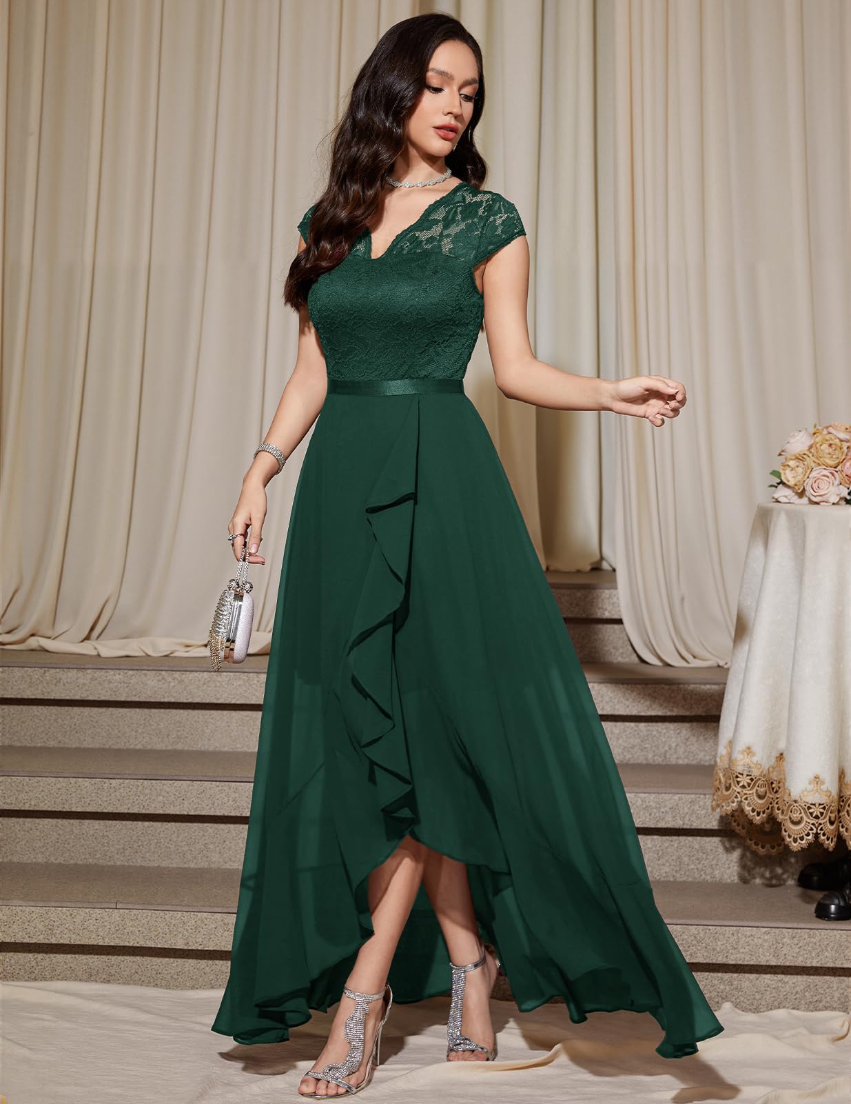 Robe Longue de Soirée Vert Foncé H
