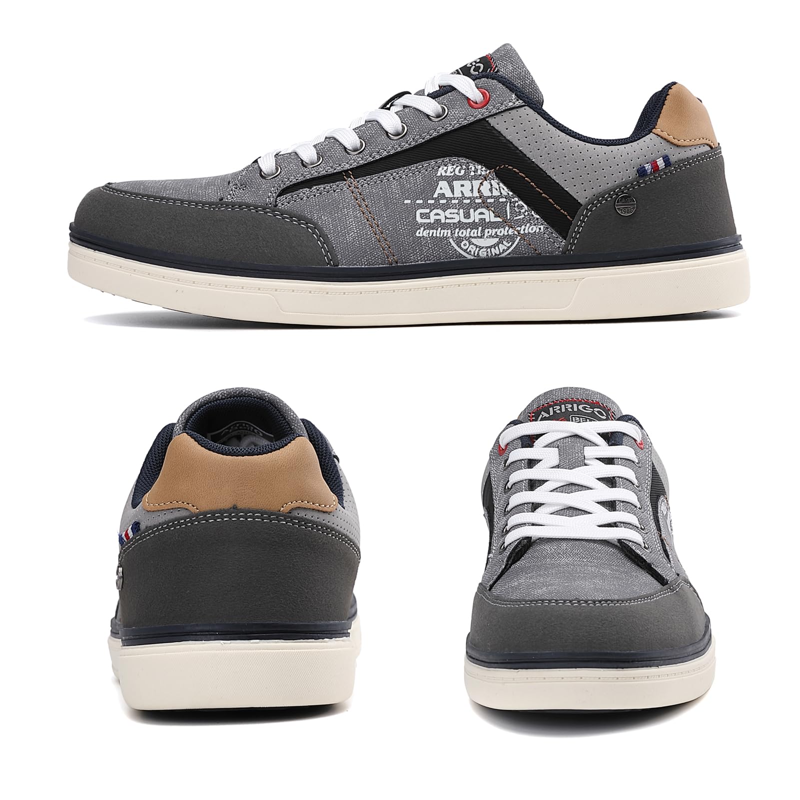 Baskets Homme Ville Casual D Gris H