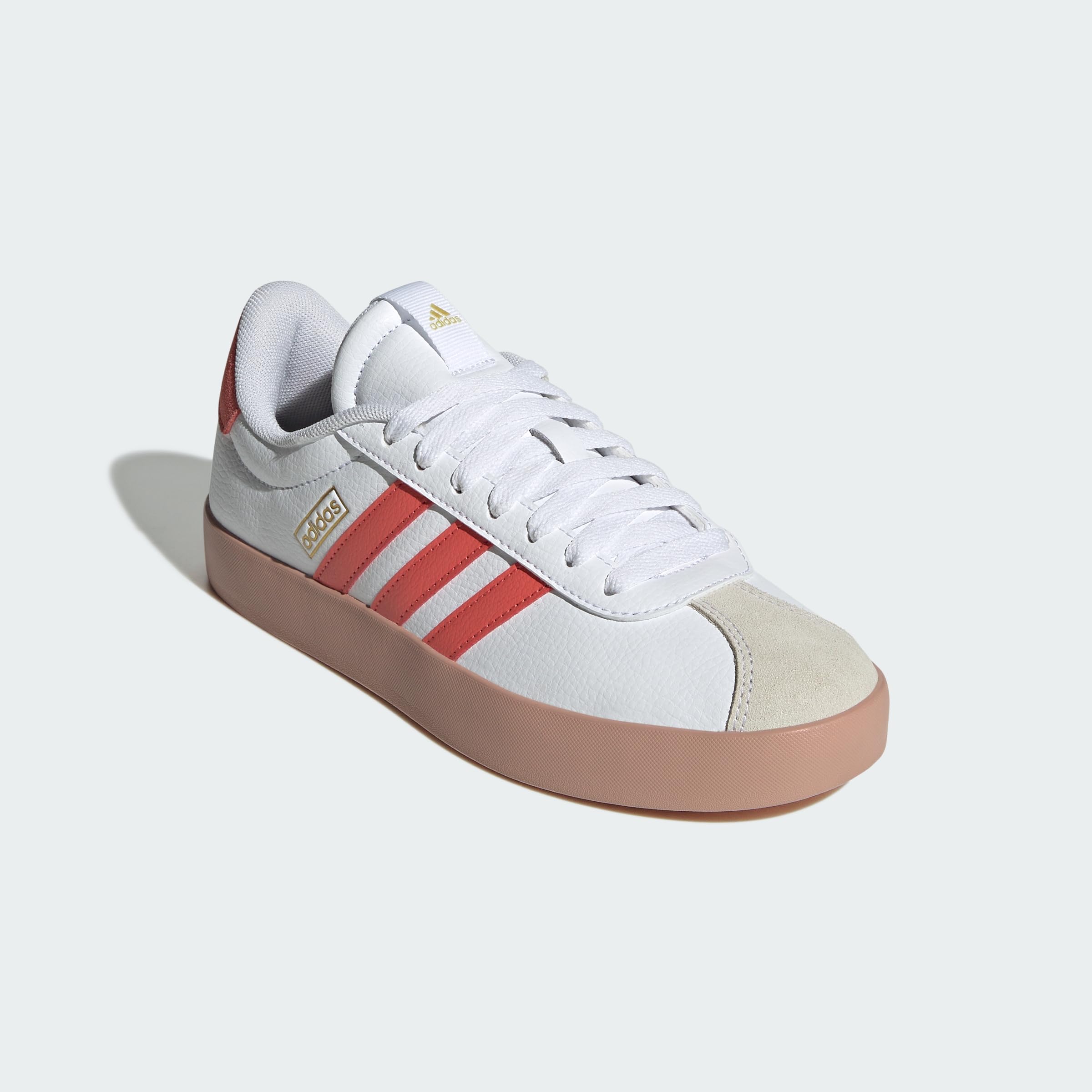 Adidas VL Court 3.0 Femme Cloud White Preloved Scarlet Gold Metallic F