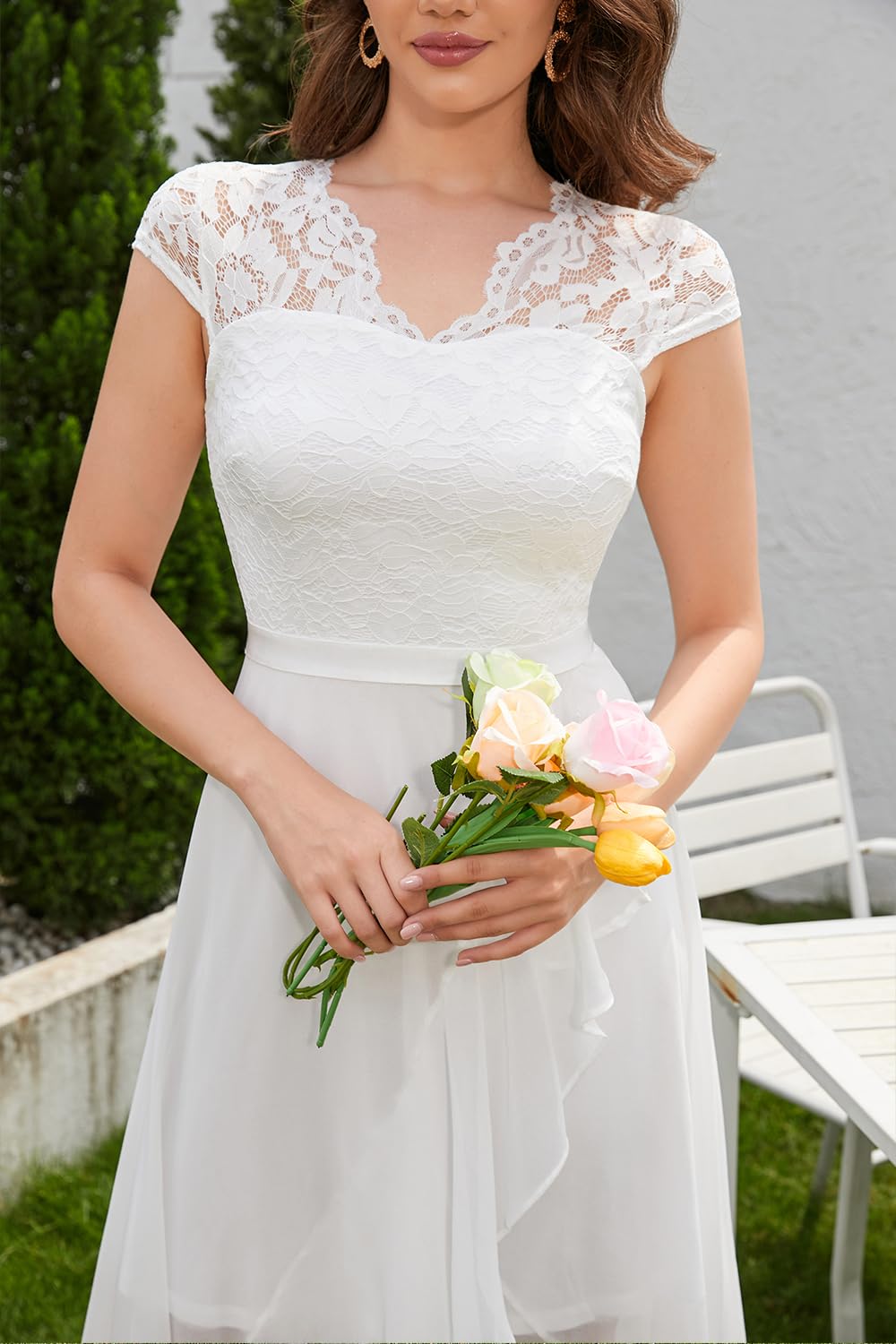 Robe Longue de Soirée Beige H