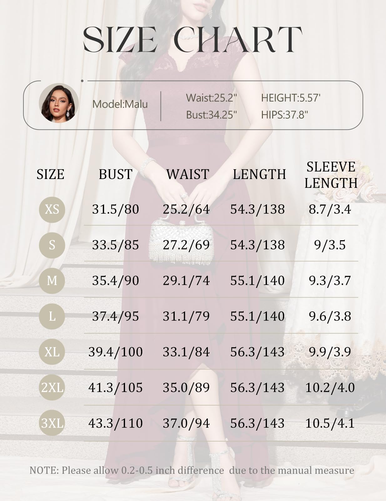 Robe Longue de Soirée Rouge Foncé H