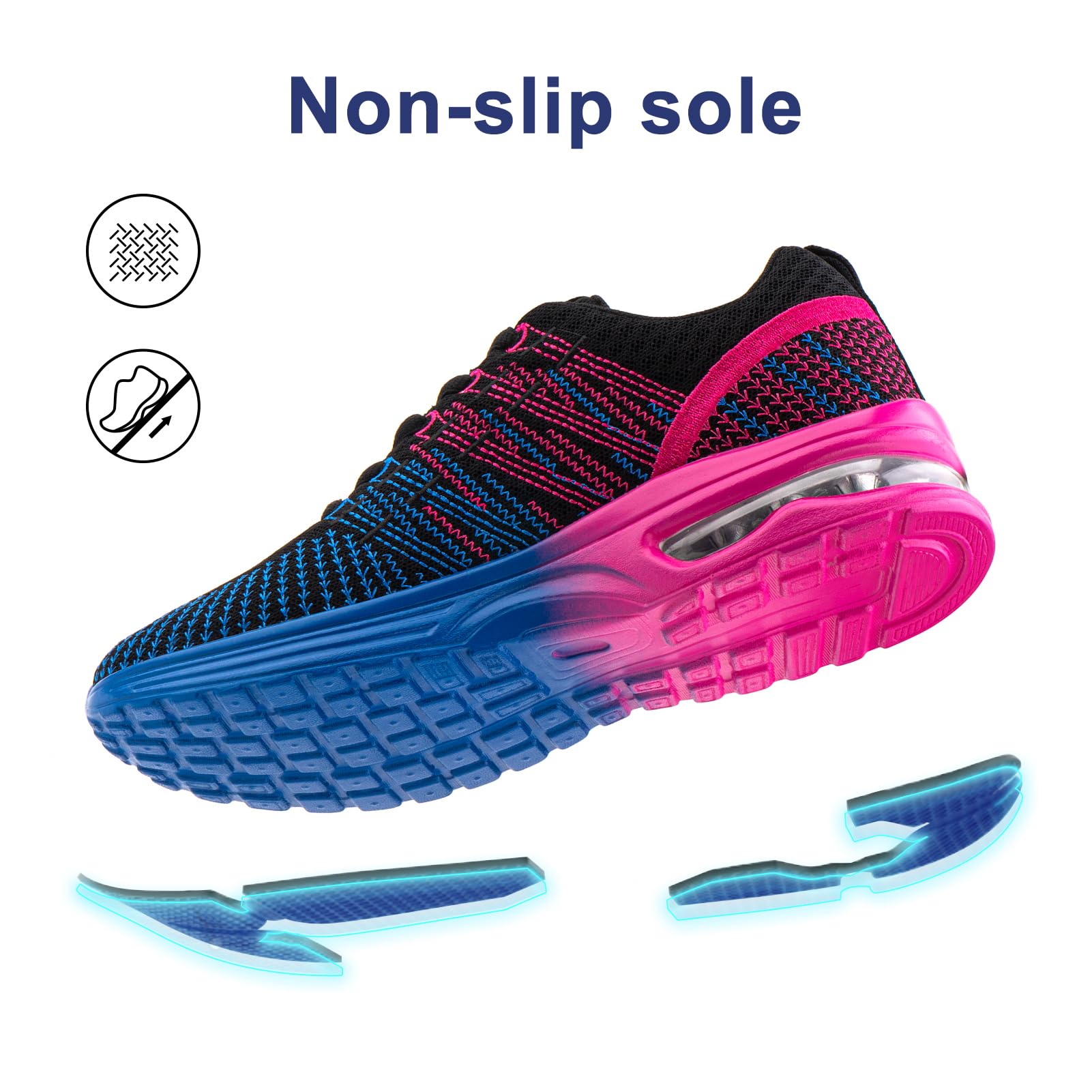 Baskets Running Femme Violet bleu G