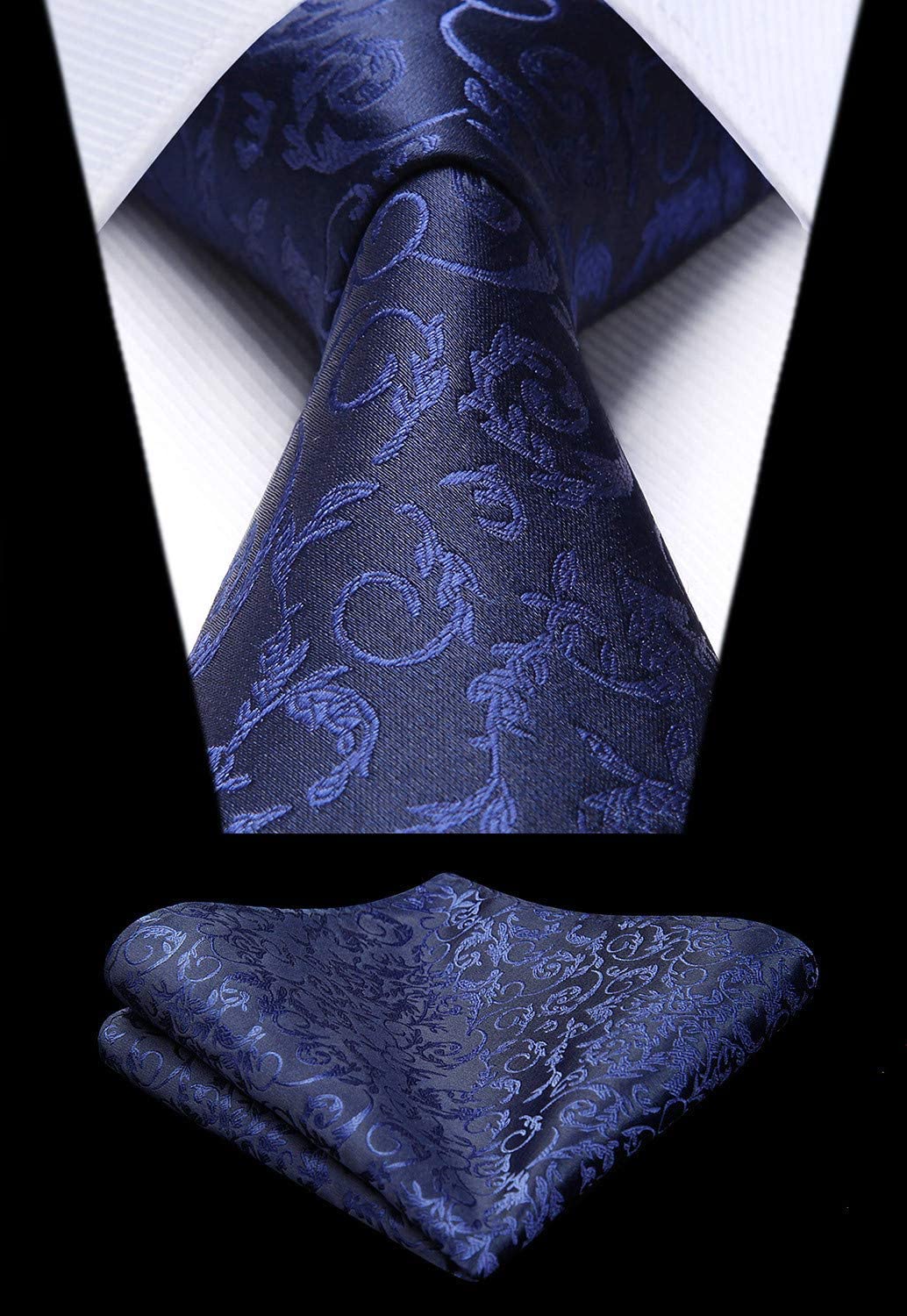 Gilet Homme plus Cravate & Pochette Bleu marine-1 F