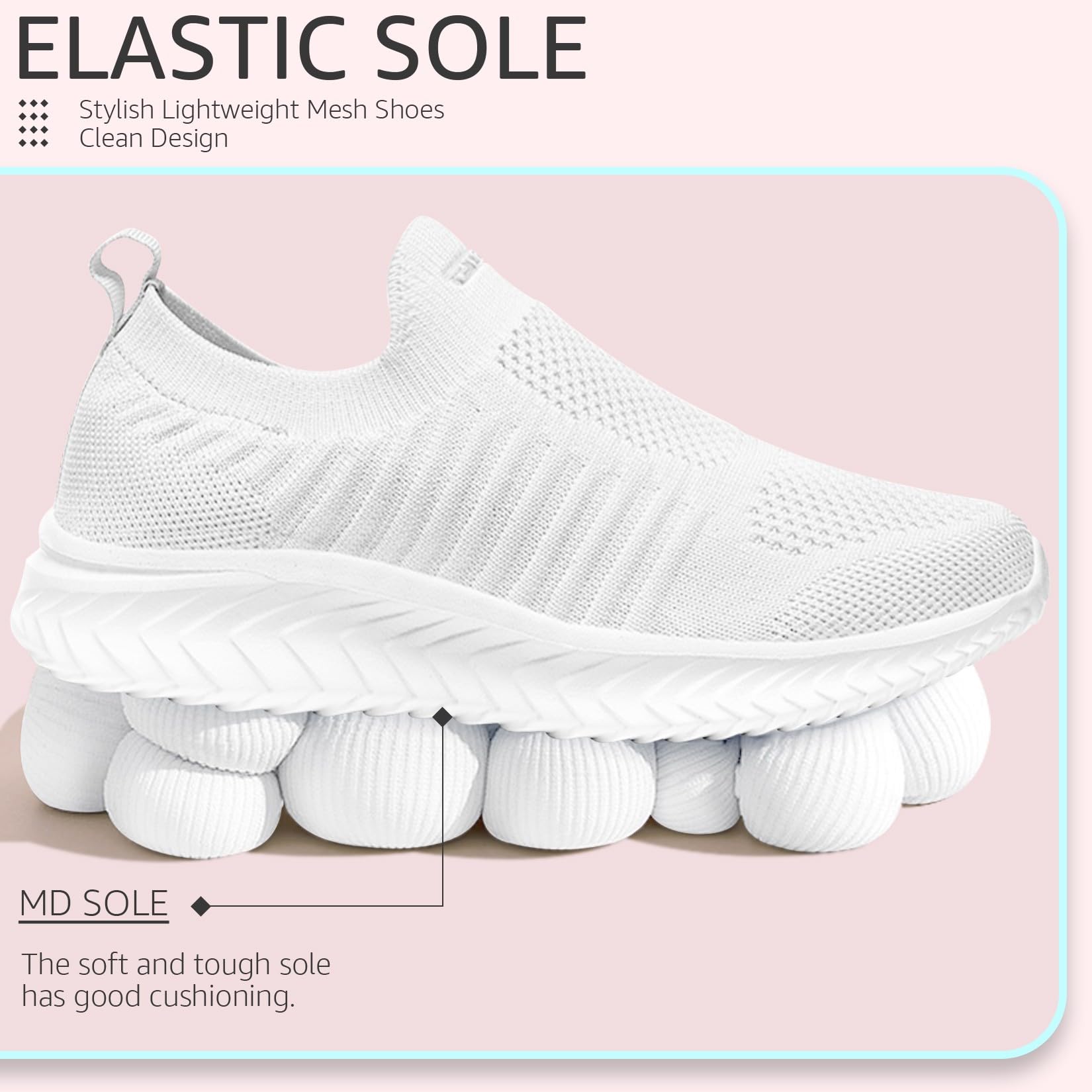 Baskets Femme Slip-On Respirantes Blanc H