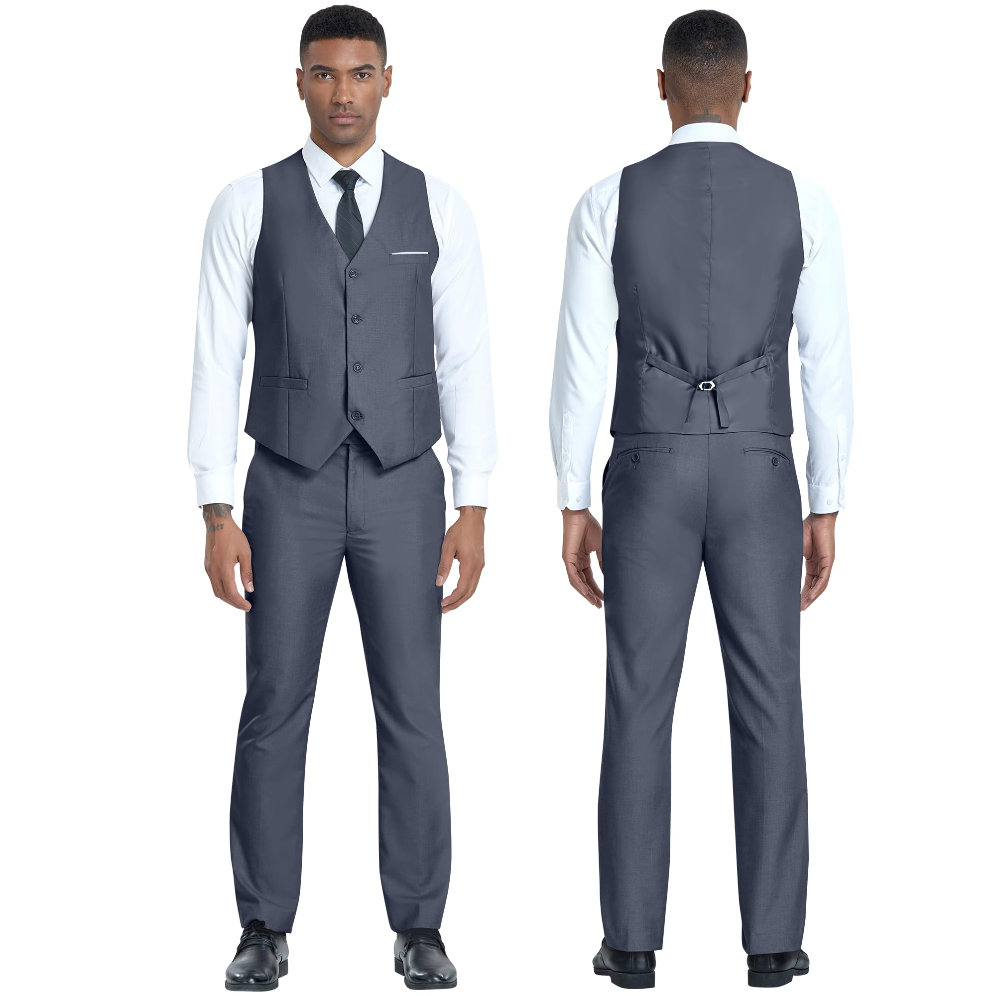 Costume Homme 3 Pièces Gris Foncé H