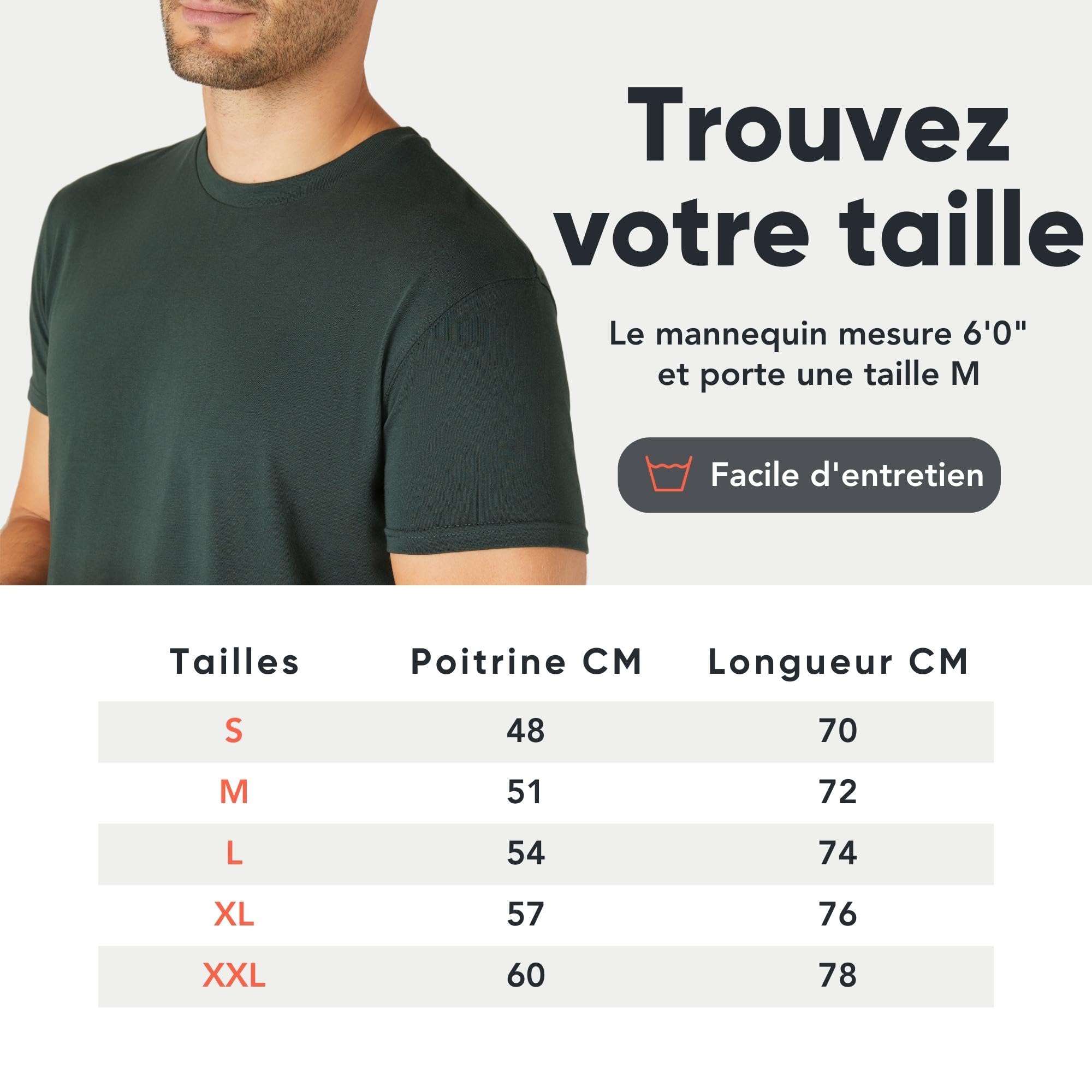 Lot de T-Shirts Homme FM London 3 unités Noir Bourgogne Vert G