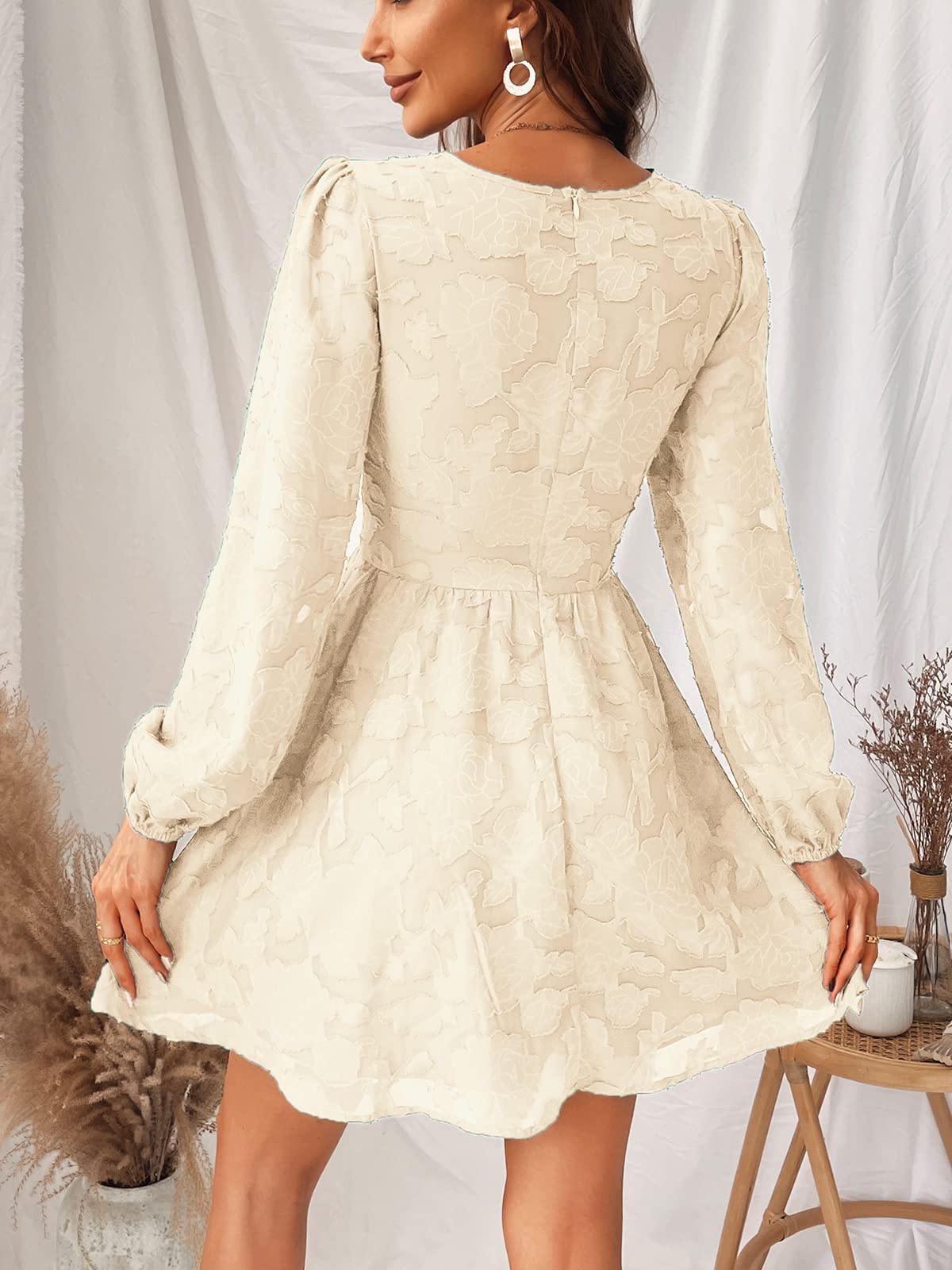 Mini Robe Femme Ivoire-A D