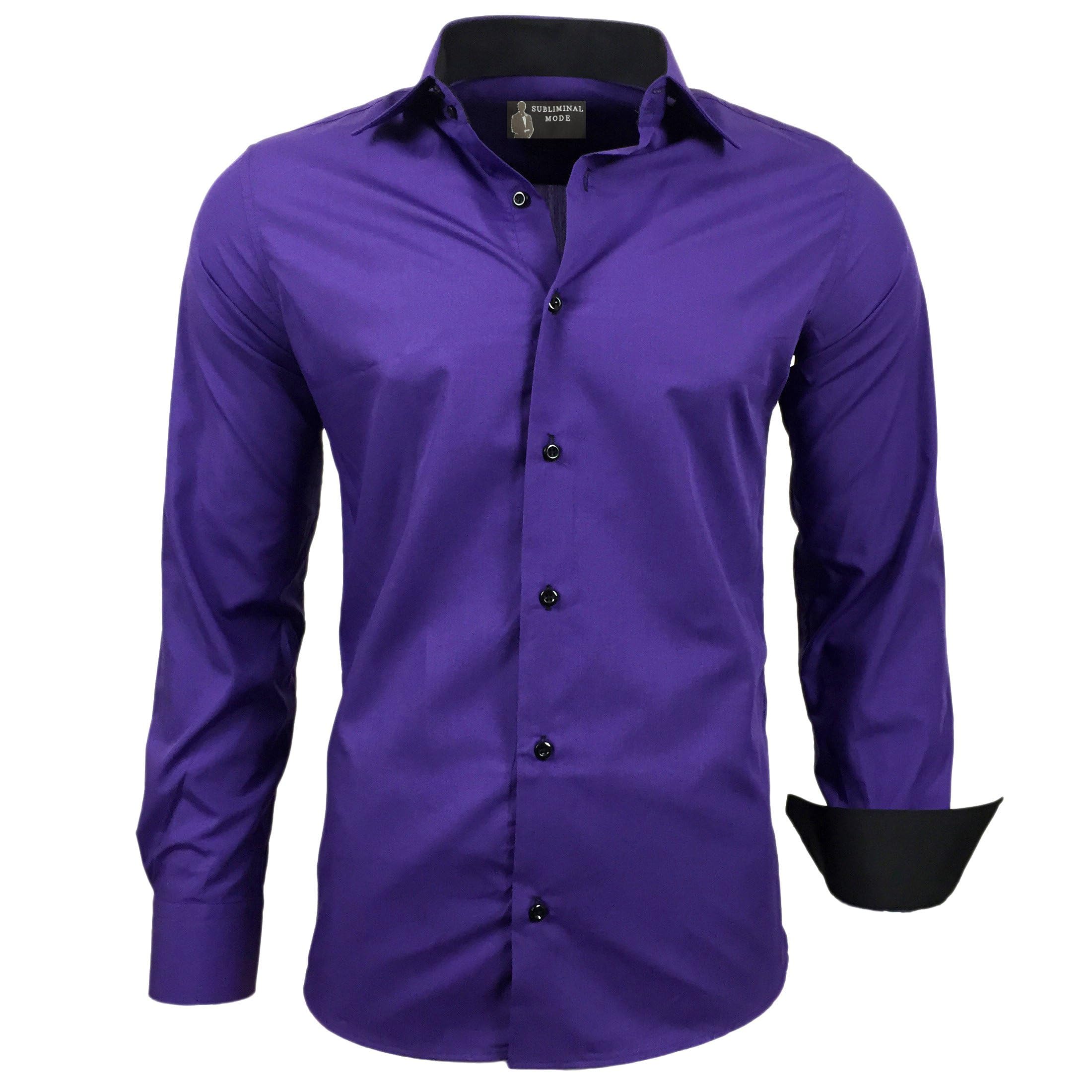 Chemise Homme Élégante & Polyvalente Violet A