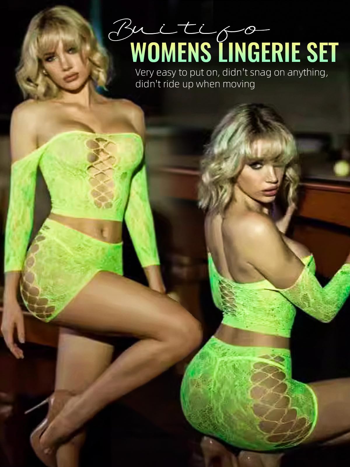 Ensemble de Lingerie Femme Vert A