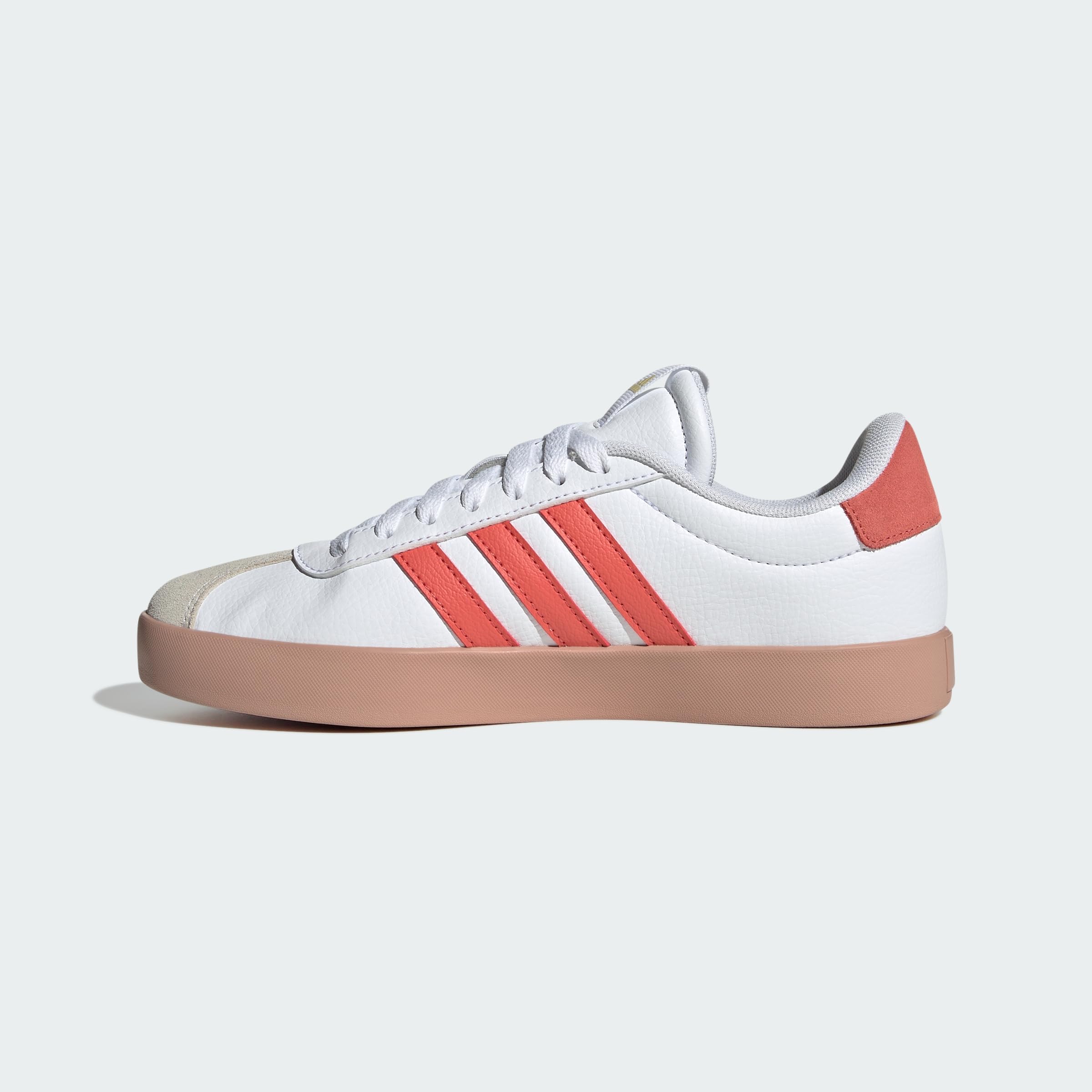 Adidas VL Court 3.0 Femme Cloud White Preloved Scarlet Gold Metallic F