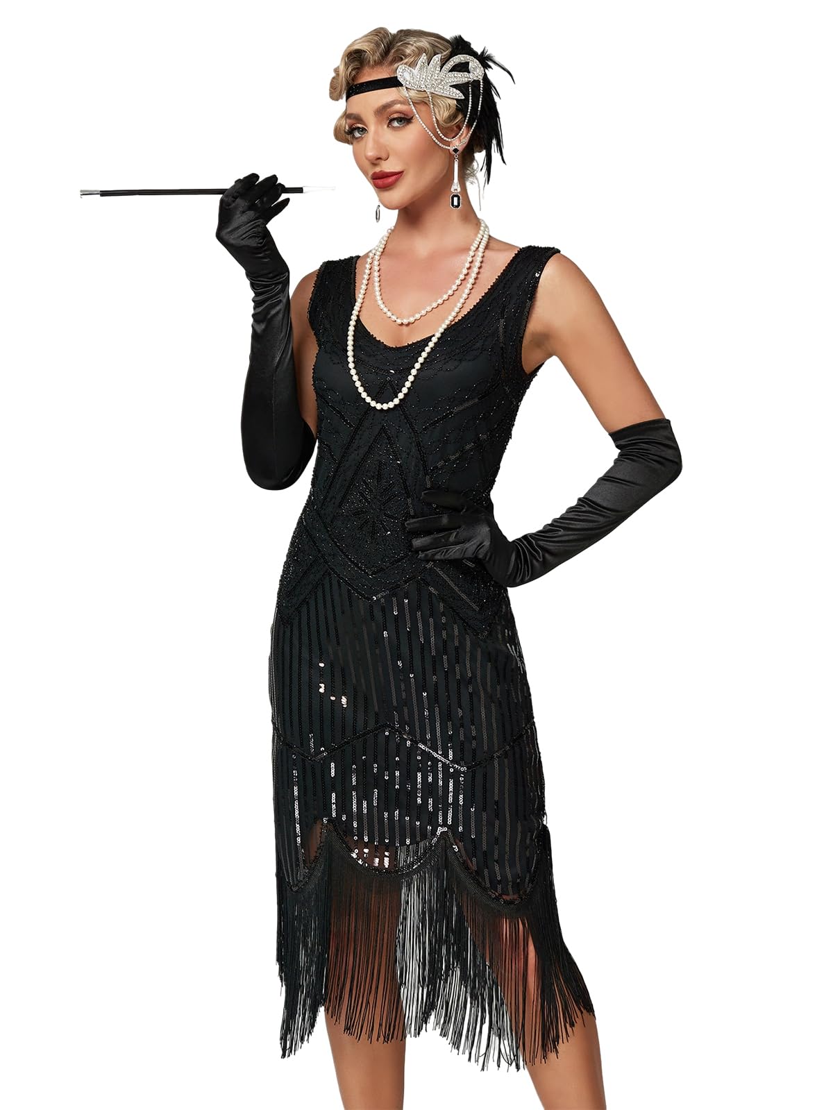 Robe Gatsby Femme Noir A
