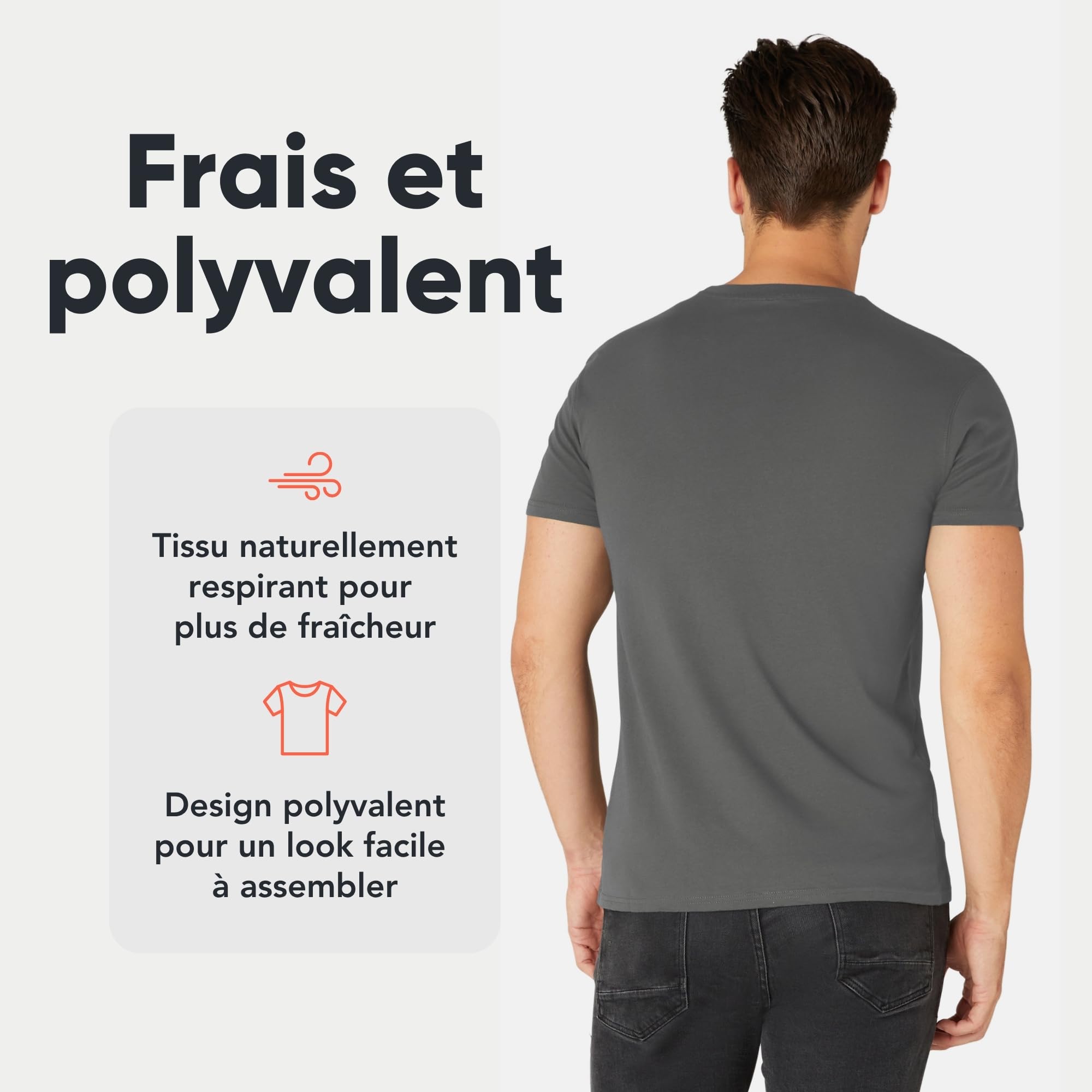 Lot de T-Shirts Homme FM London 3 unités Pierre Bleu Ardoise G