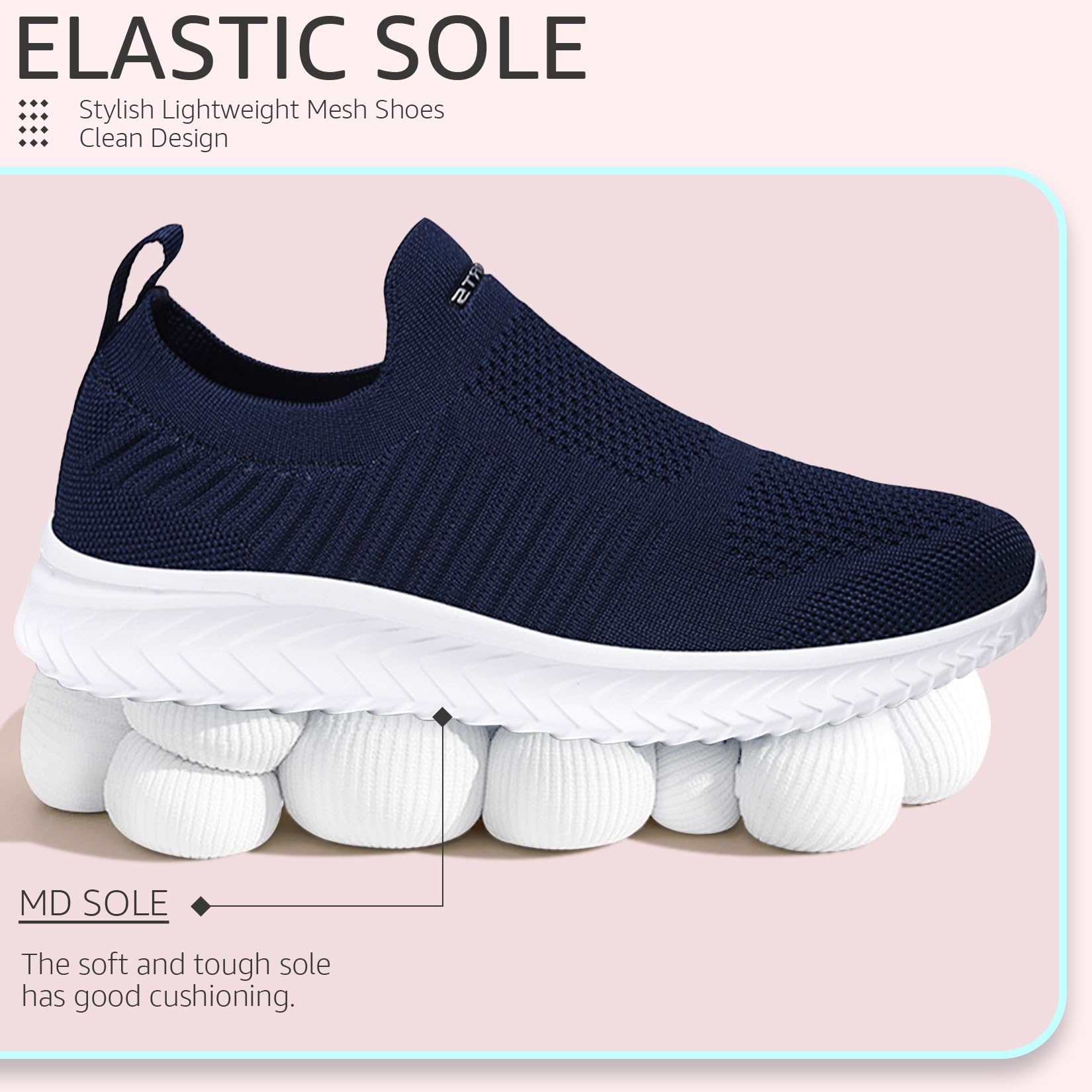 Baskets Femme Slip-On Respirantes Bleu foncé H