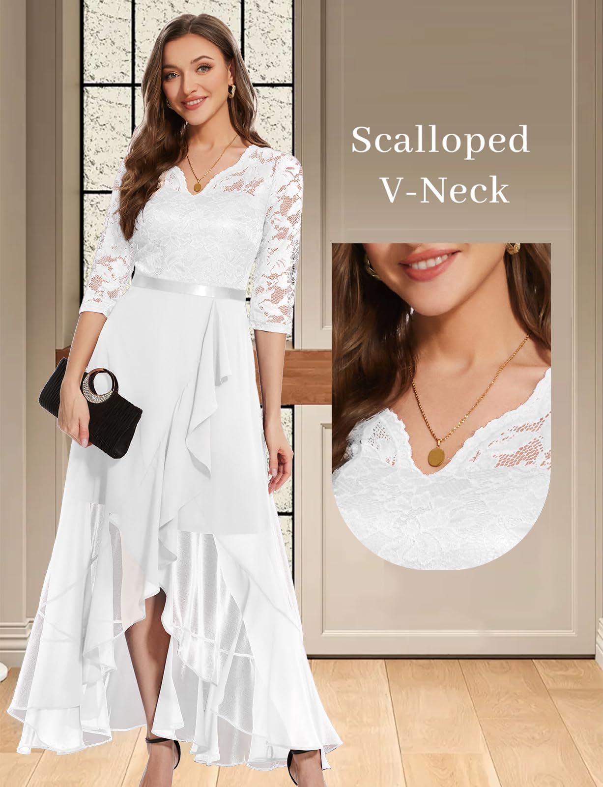 Robe Longue de Soirée Blanc H