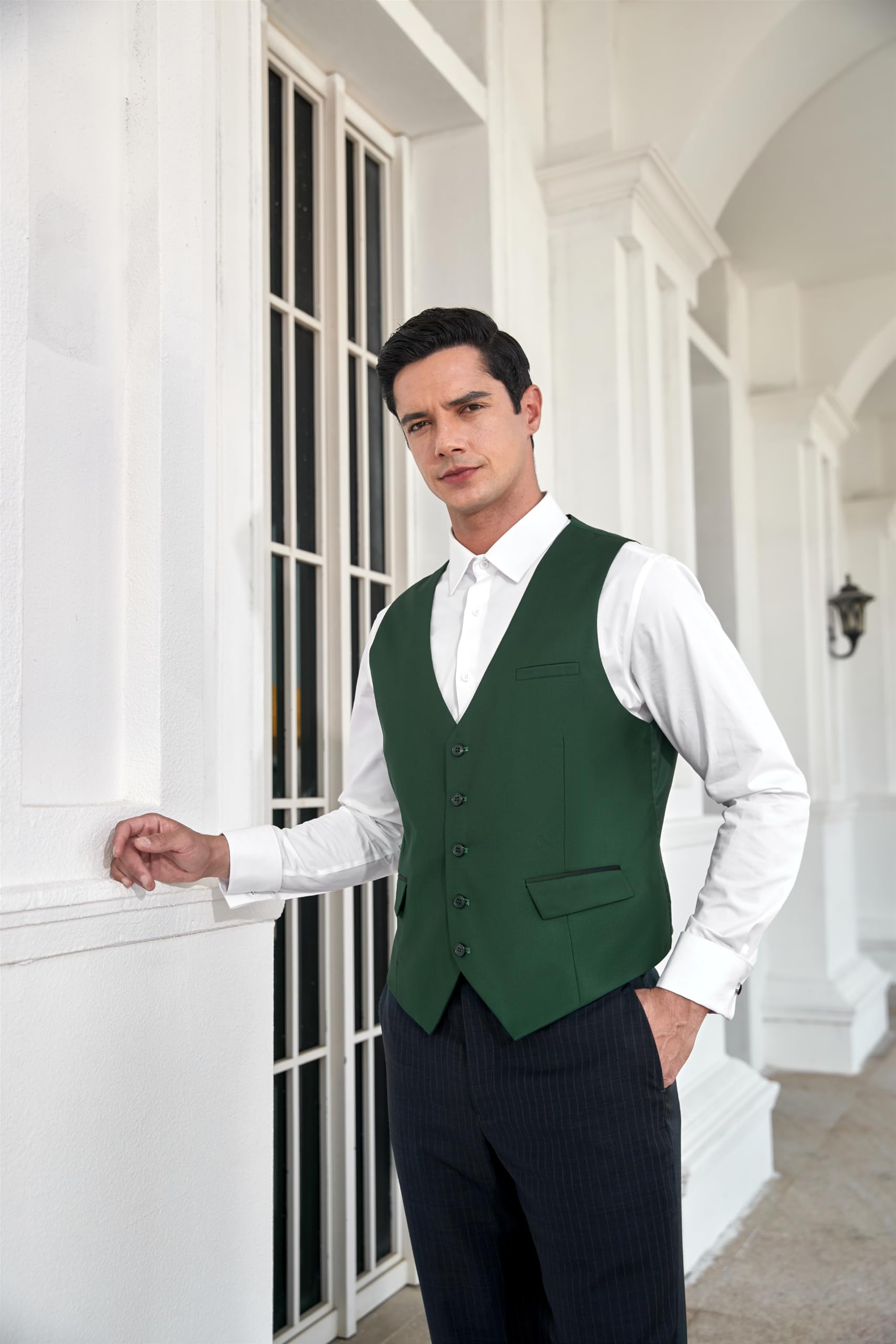 Gilet Costume Homme Gris Vert-1s Ardoise D