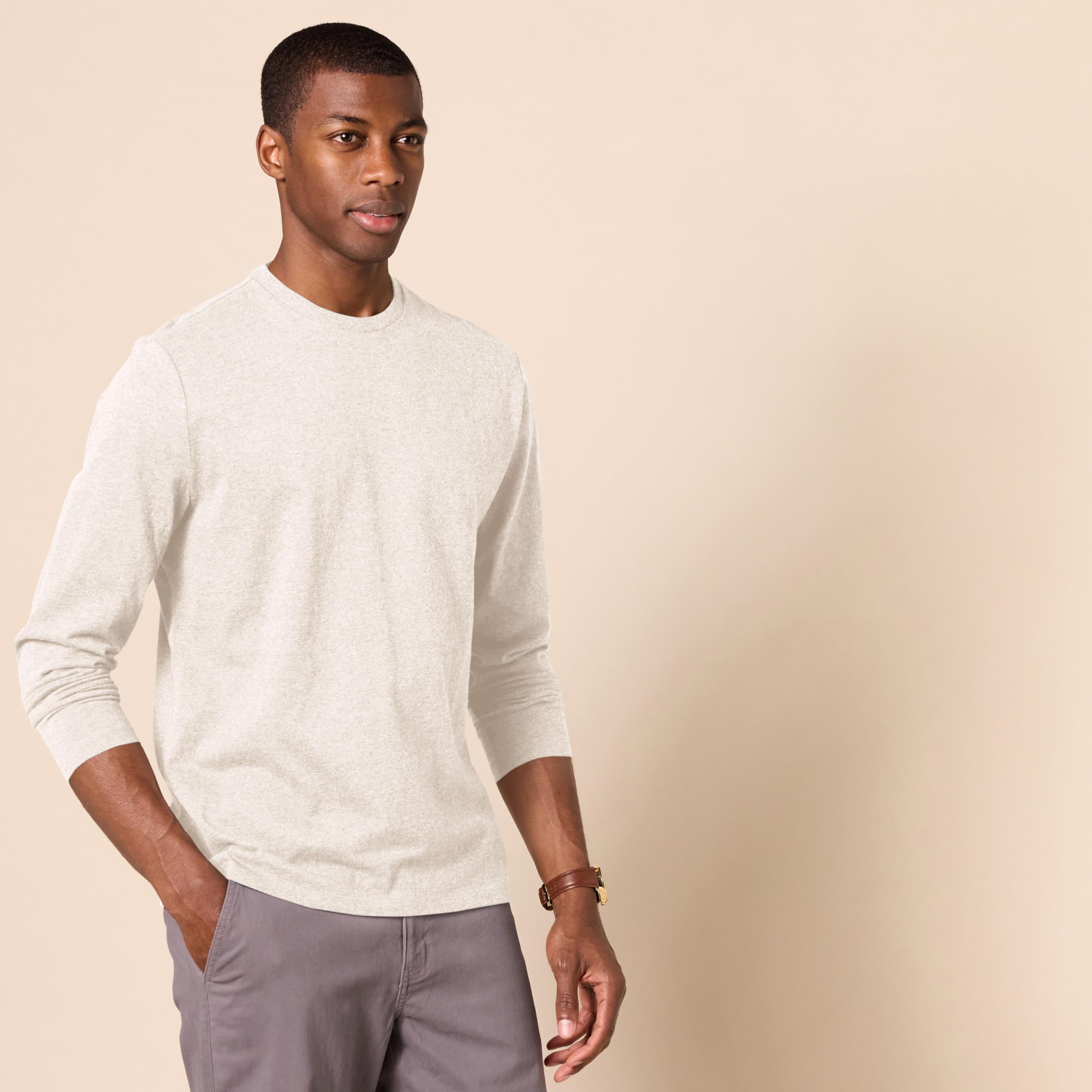 T-Shirt Manches Longues Homme Avoine Chiné J