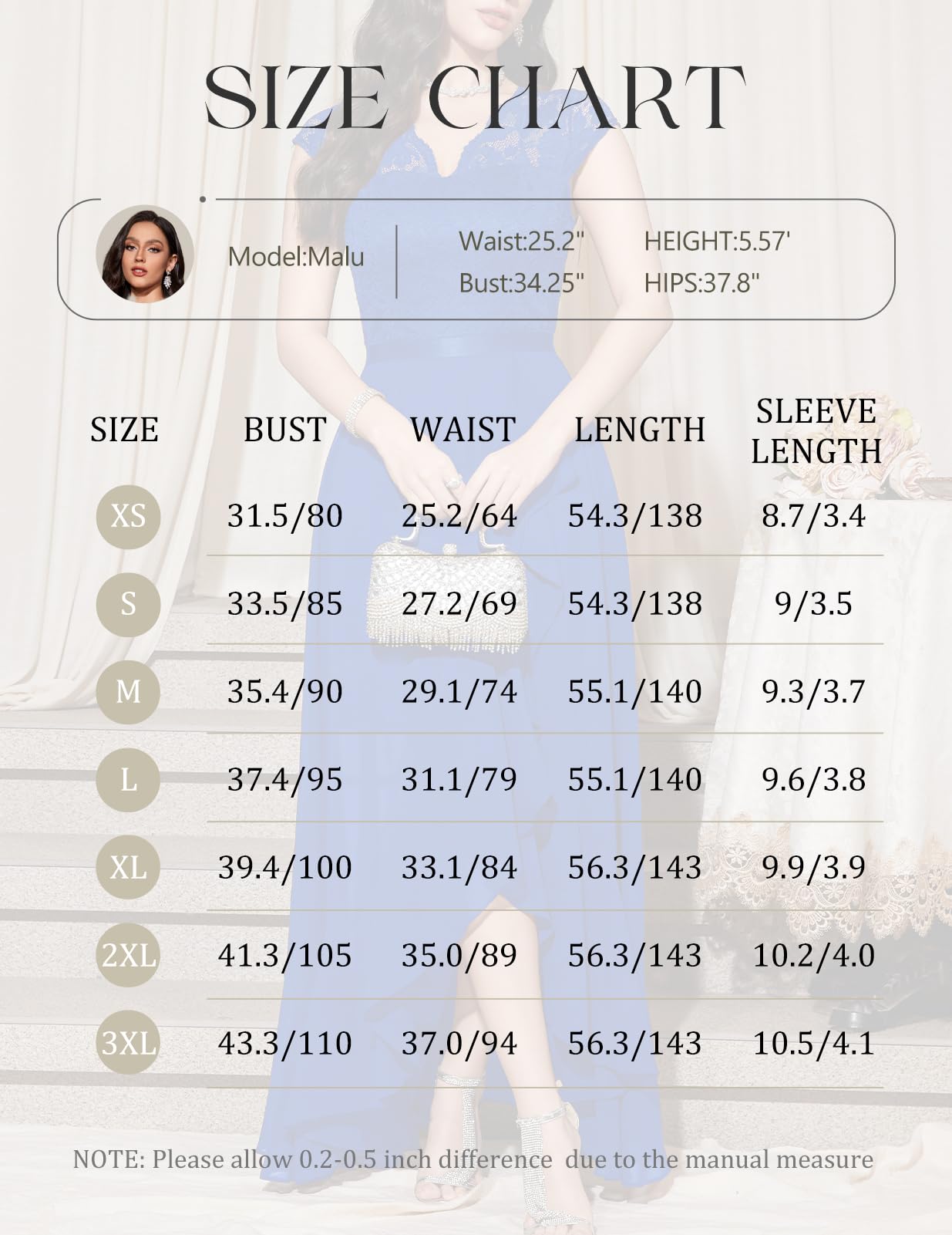 Robe Longue de Soirée Bleu Saphir H