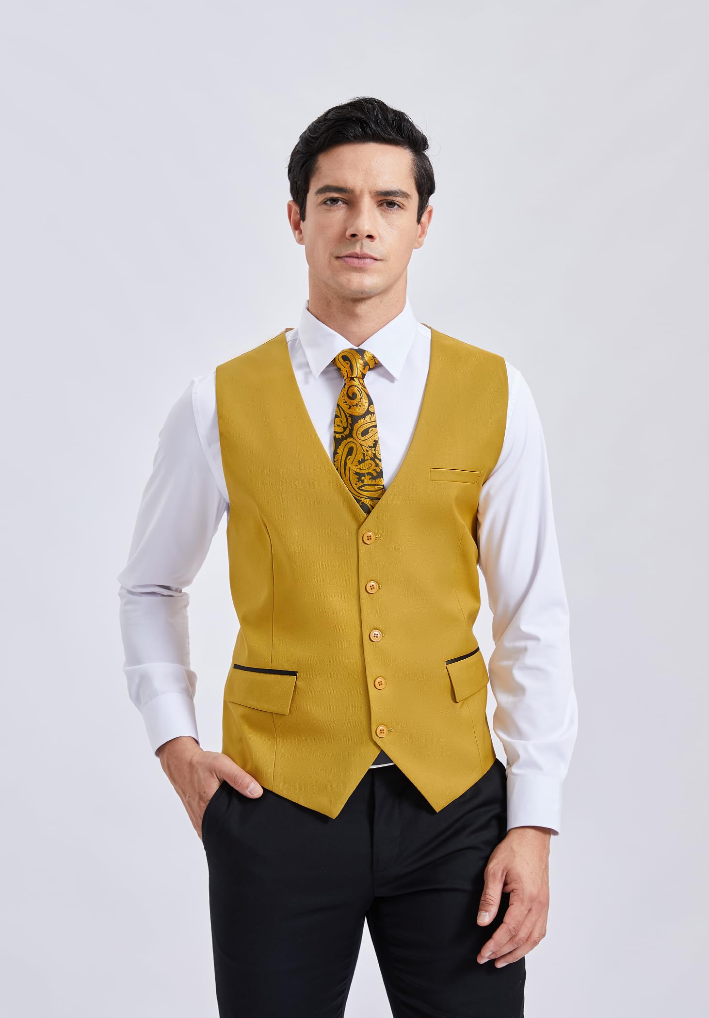 Gilet Costume Homme Jaune D