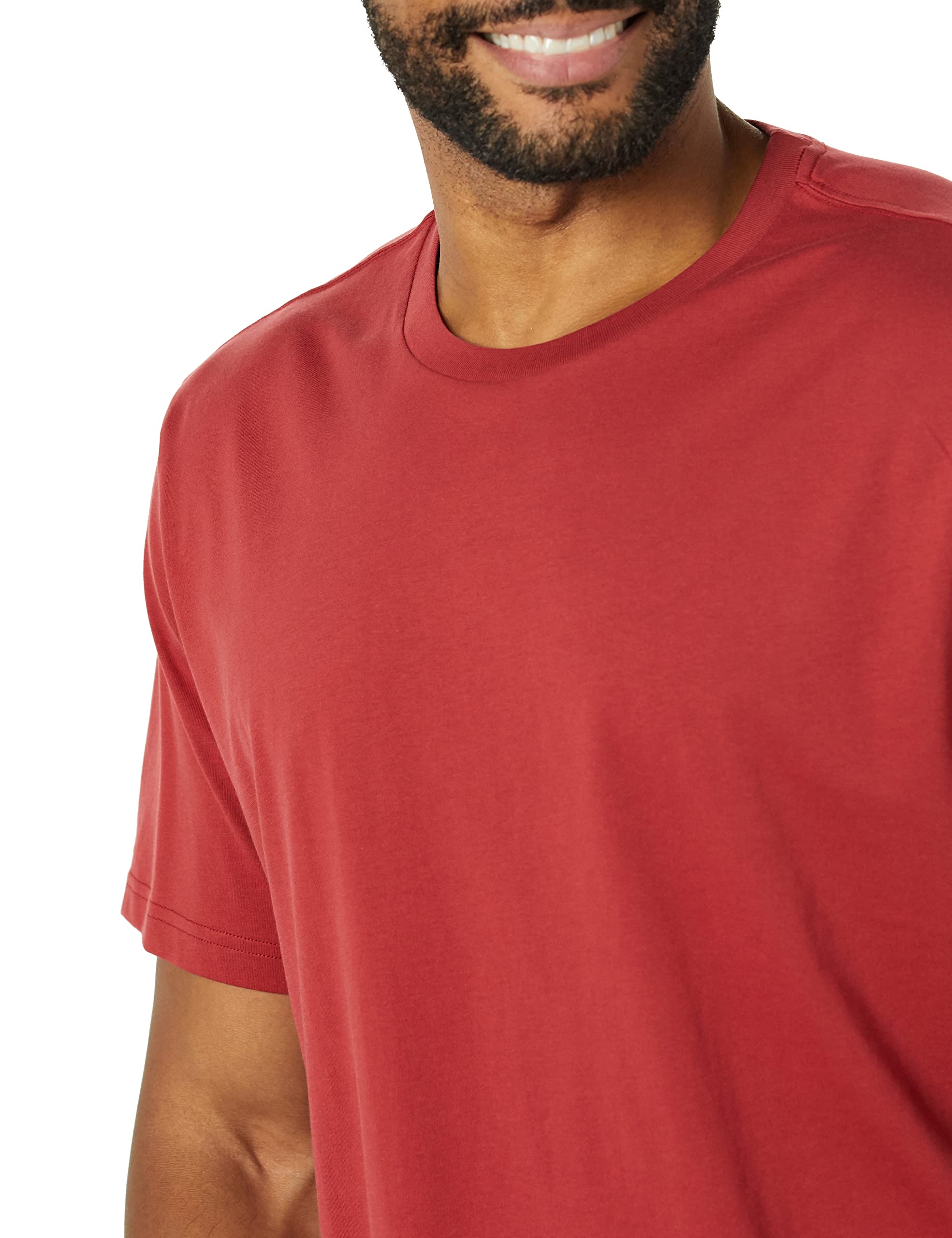 T-shirt Homme Confortable Bleu Marine Rouge Foncé I