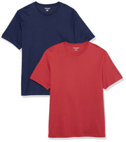 T-shirt Homme Confortable Bleu Marine Rouge Foncé I