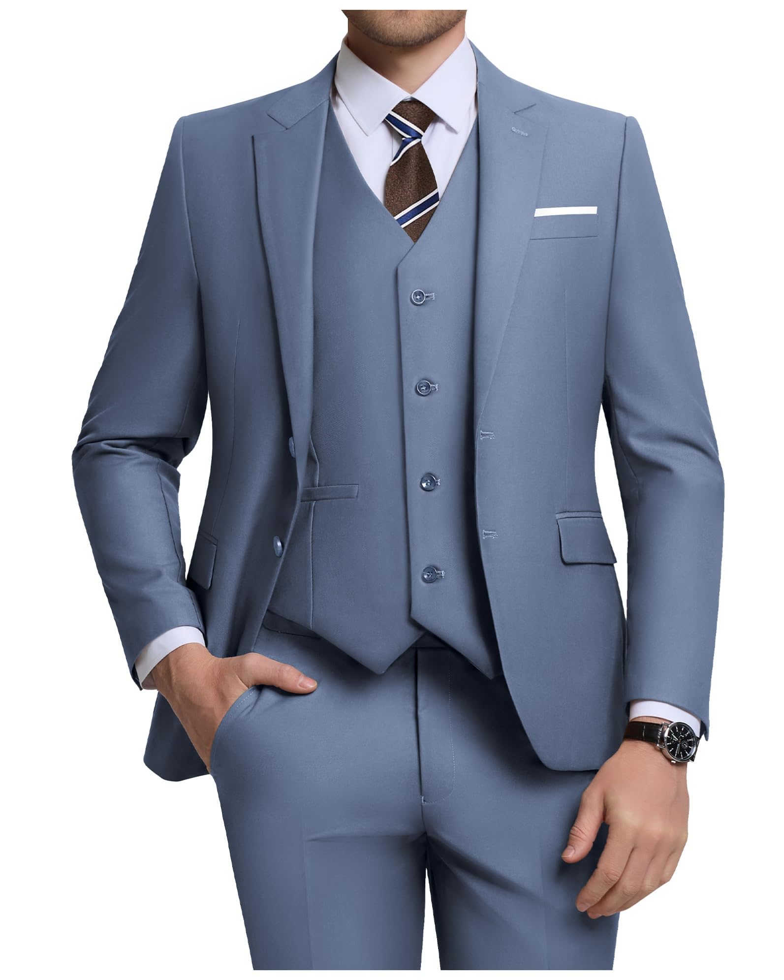 Costume Homme 3 Pièces Bleu Jean H