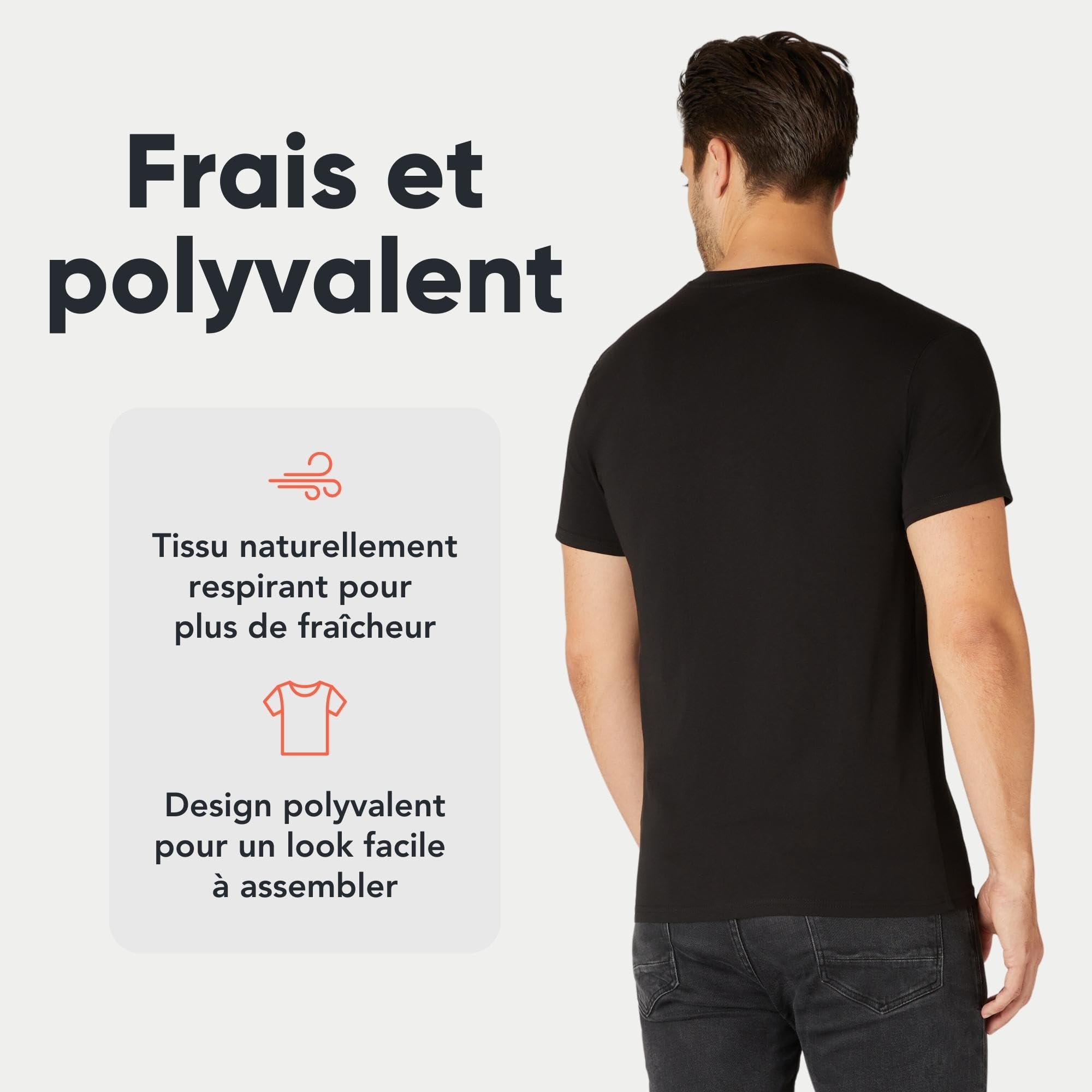 Lot de T-Shirts Homme FM London 3 unités Noir G