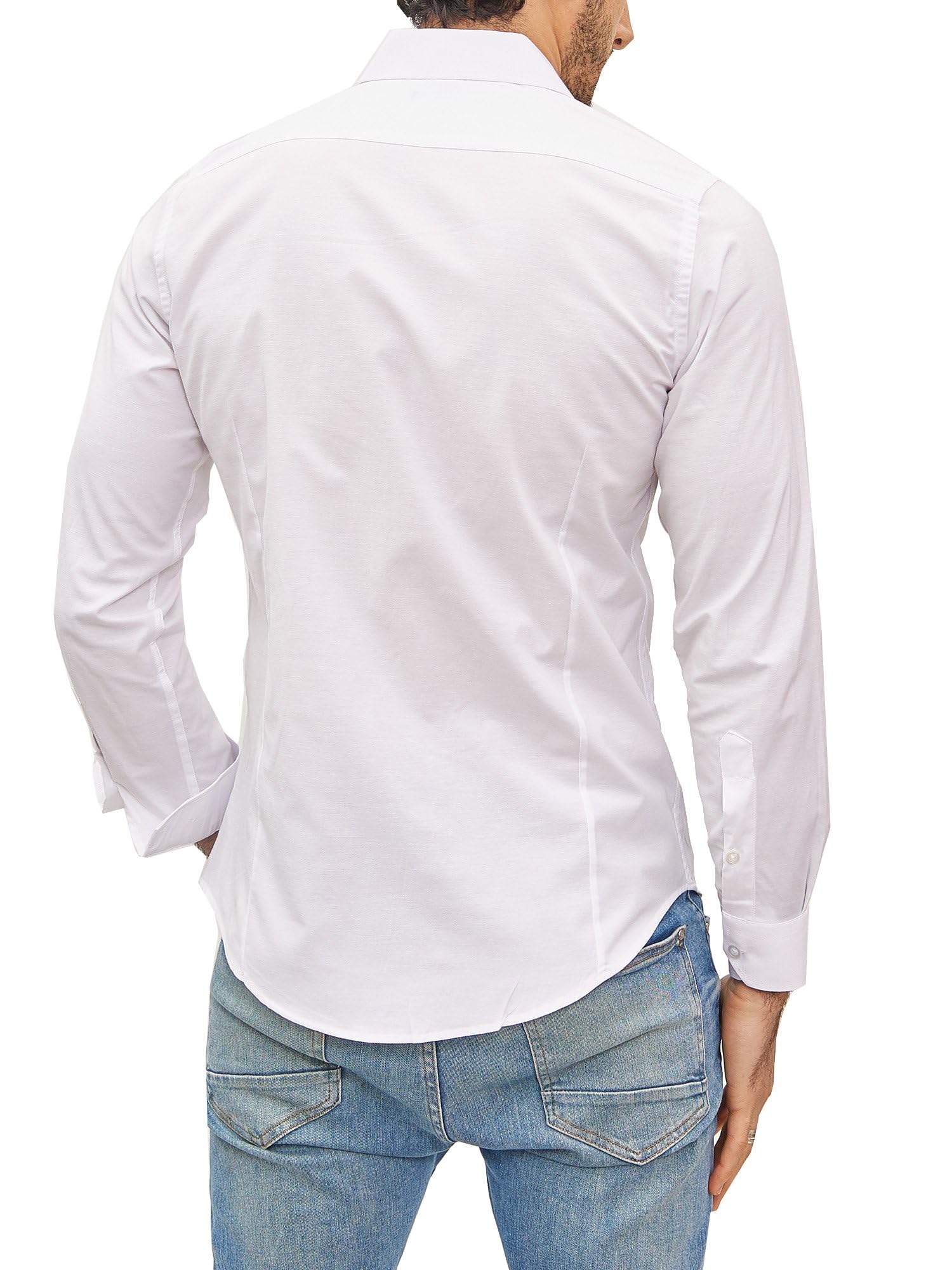 Chemise Homme Élégante & Polyvalente Blanc Uni A