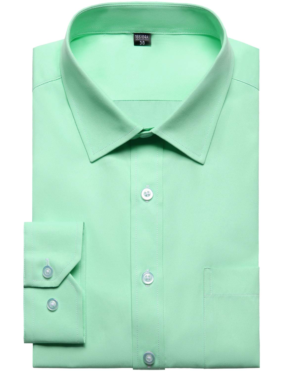 Chemise Homme Coupe Ajustée Micro Twilled Vert Clair B