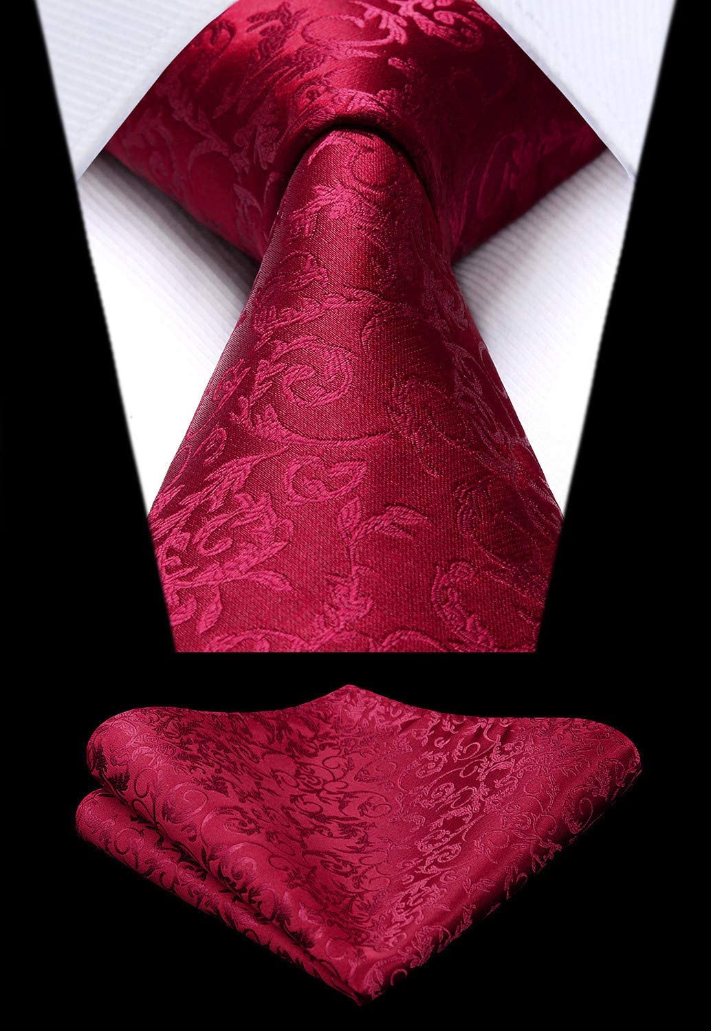 Gilet Homme plus Cravate & Pochette Bourgogne-2 F