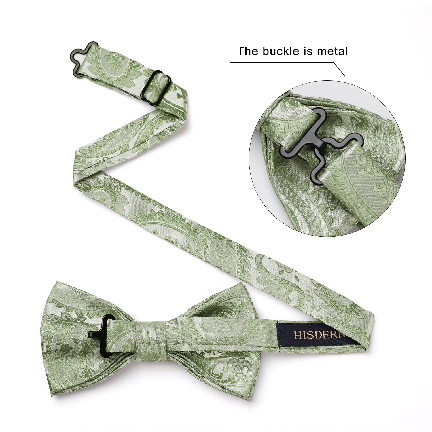 Nœud Papillon F Vert Sauge-1 G