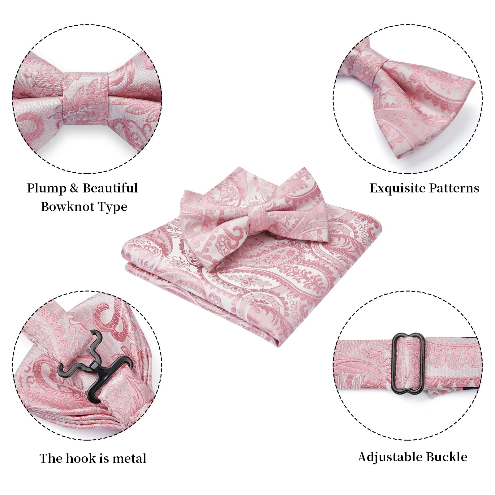 Nœud Papillon E Vieux Rose-2 G