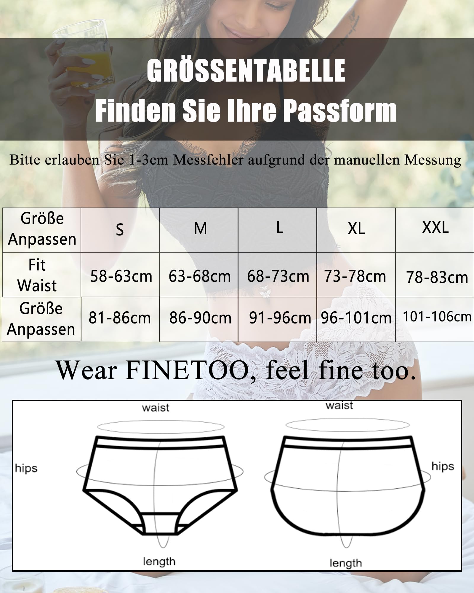 Lot de 5 Culottes Dentelle Sexy D 5er E