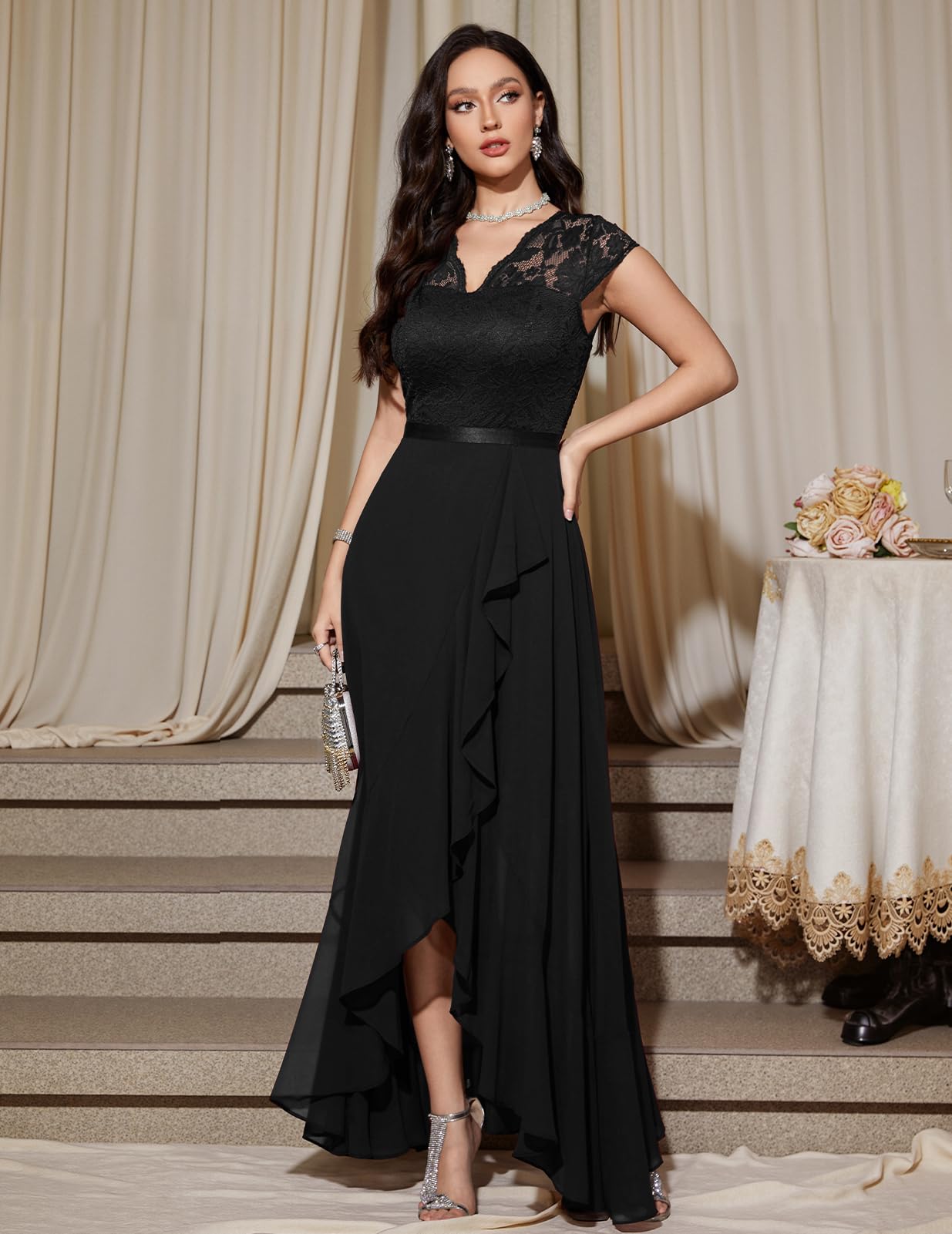 Robe Longue de Soirée Noir H