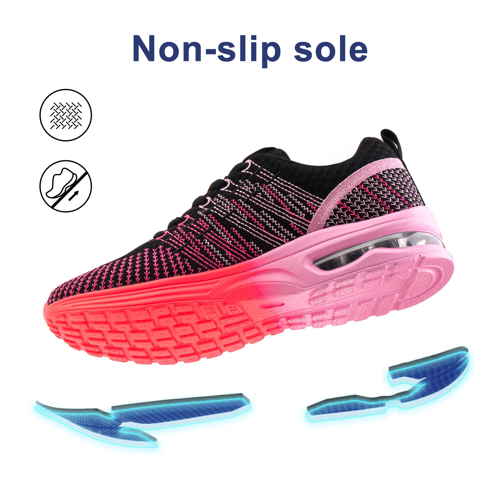 Baskets Running Femme Rose rouge G