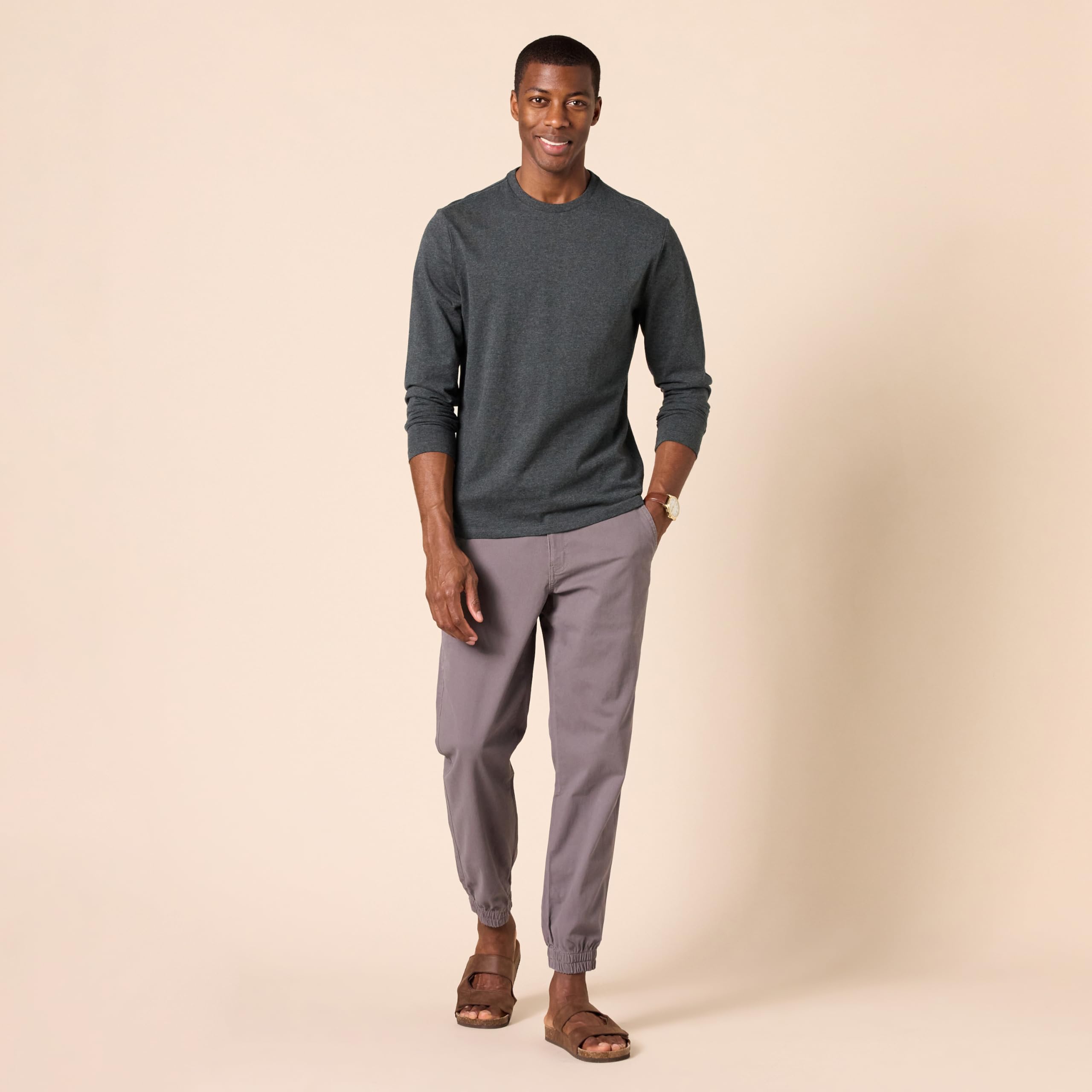 T-Shirt Manches Longues Homme Charbon Chiné J