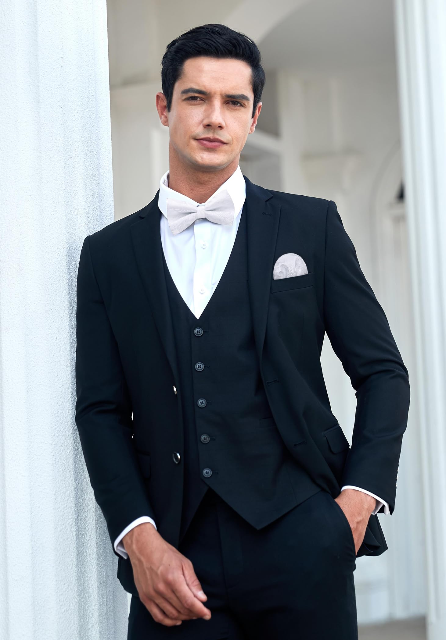 Nœud Papillon W Blanc-1 G