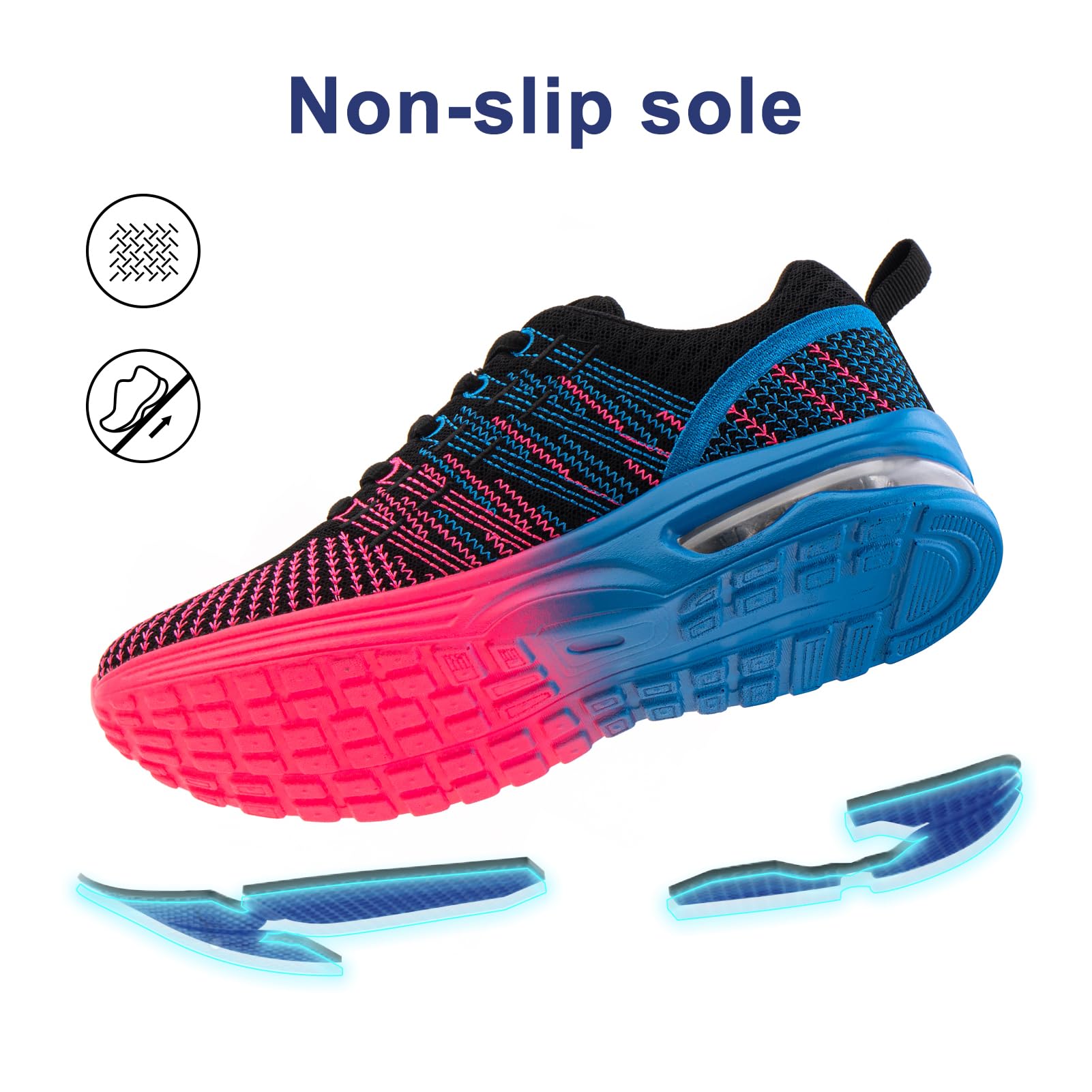 Baskets Running Femme Bleu rouge G