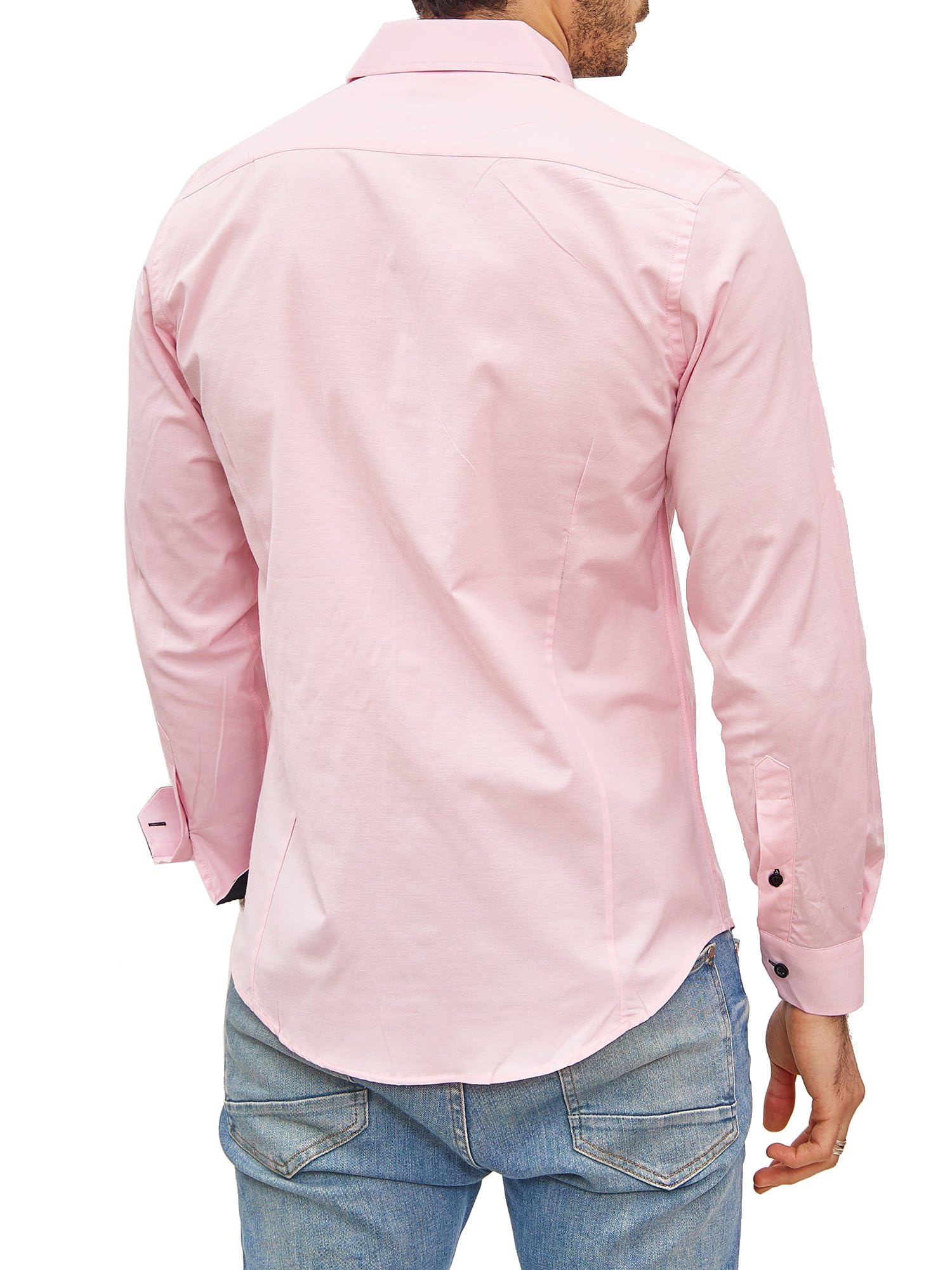 Chemise Homme Élégante & Polyvalente Rose A