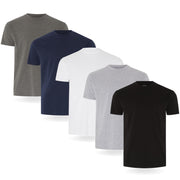 Lot de T-Shirts Homme FM London 5 unités Noir Gris Blanc Marine Anthracite G