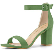 Sandales Femme à Bout Ouvert Vert Olive B