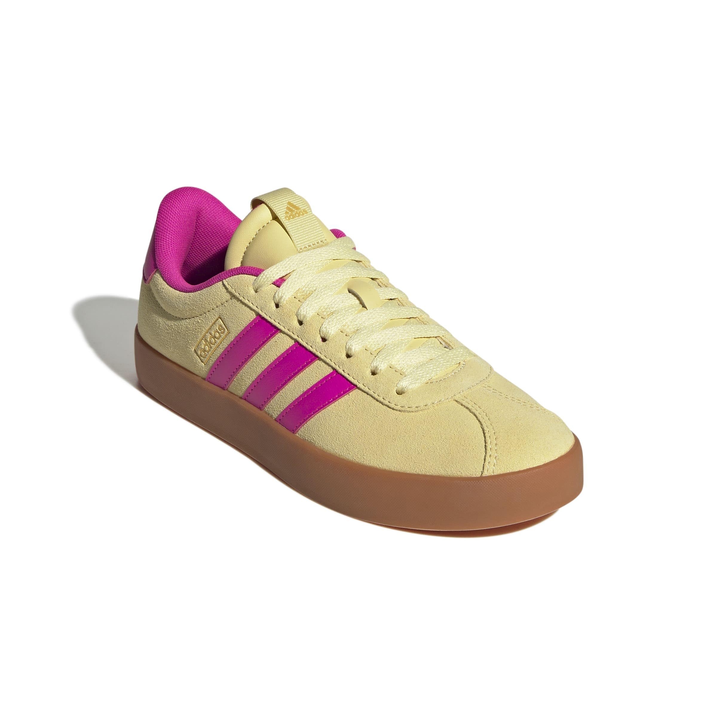 Adidas VL Court 3.0 Femme Powder Yellow Shock Pink Gold Met F