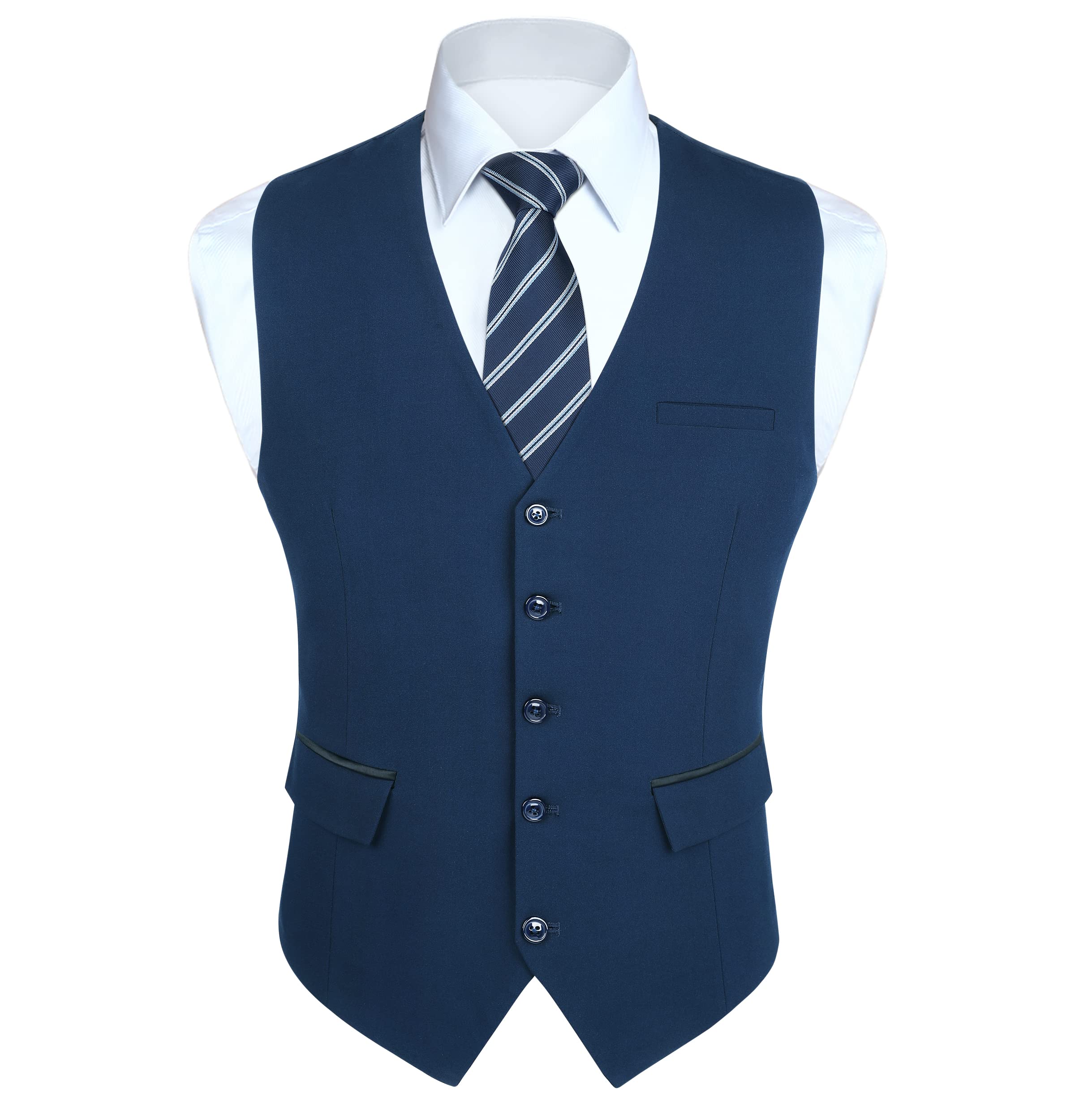 Gilet Costume Homme Bleu Marine-2 D
