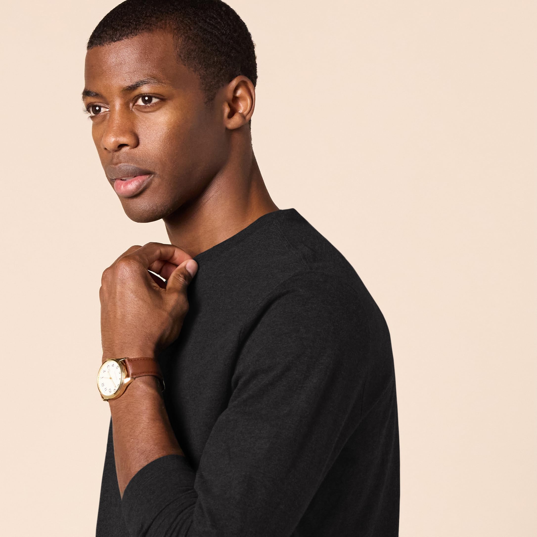 T-Shirt Manches Longues Homme Noir J