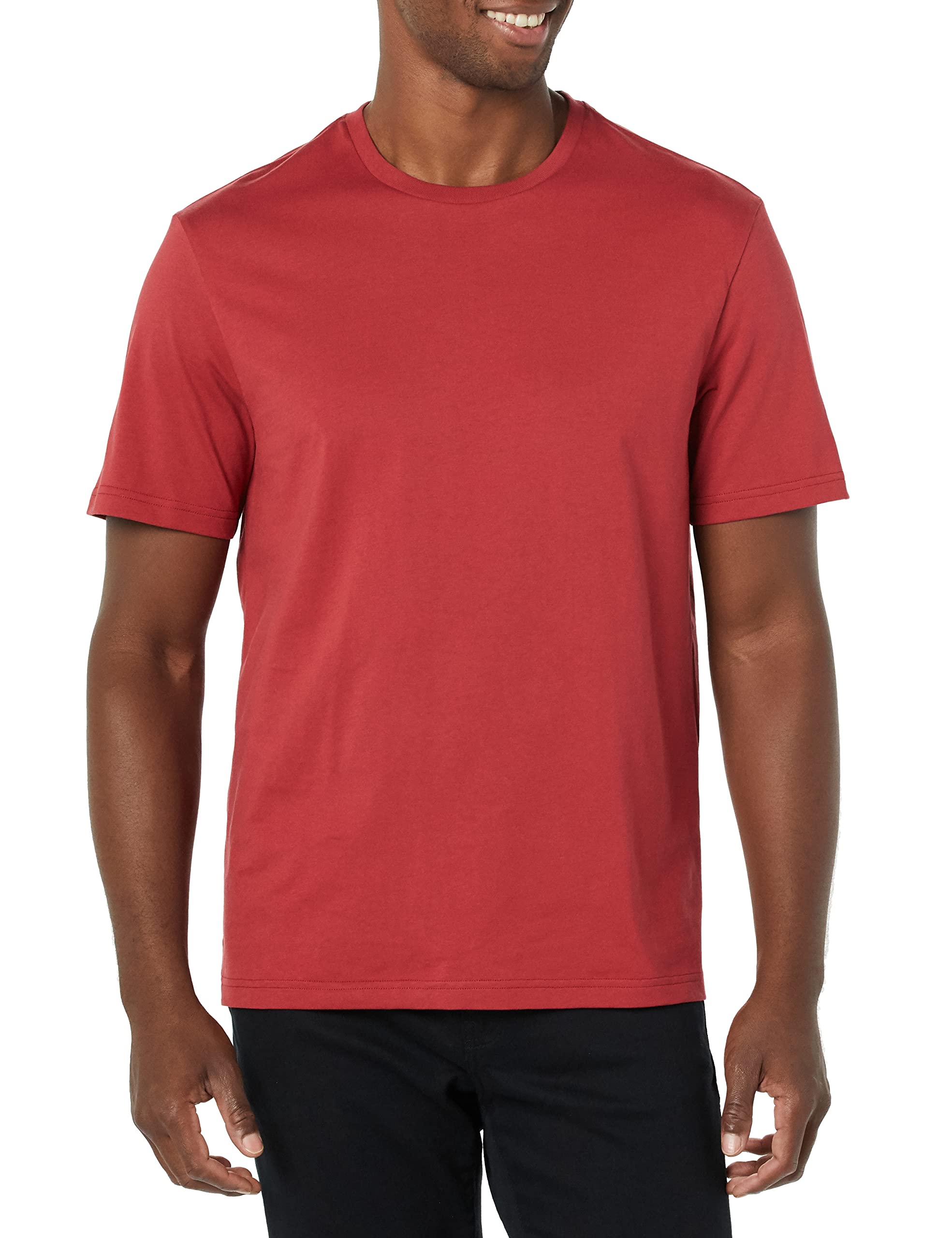 T-shirt Homme Confortable Bleu Marine Rouge Foncé I