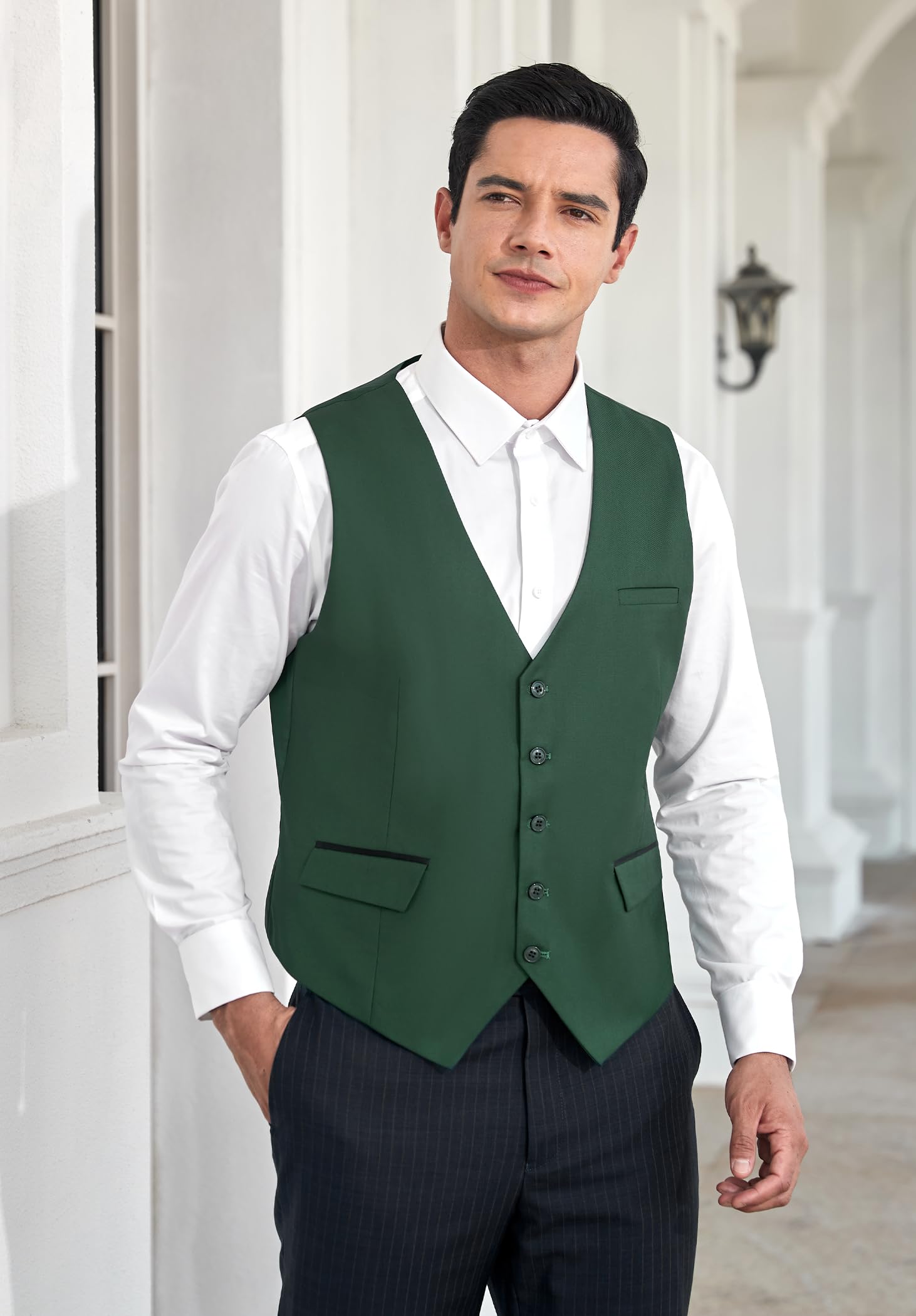 Gilet Costume Homme Gris Vert-1s Ardoise D