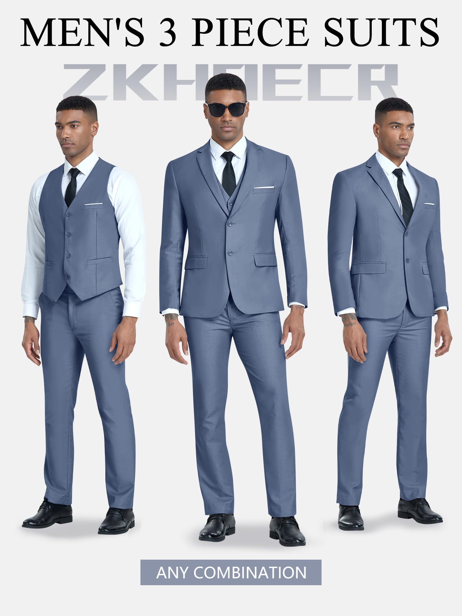 Costume Homme 3 Pièces Bleu Jean H