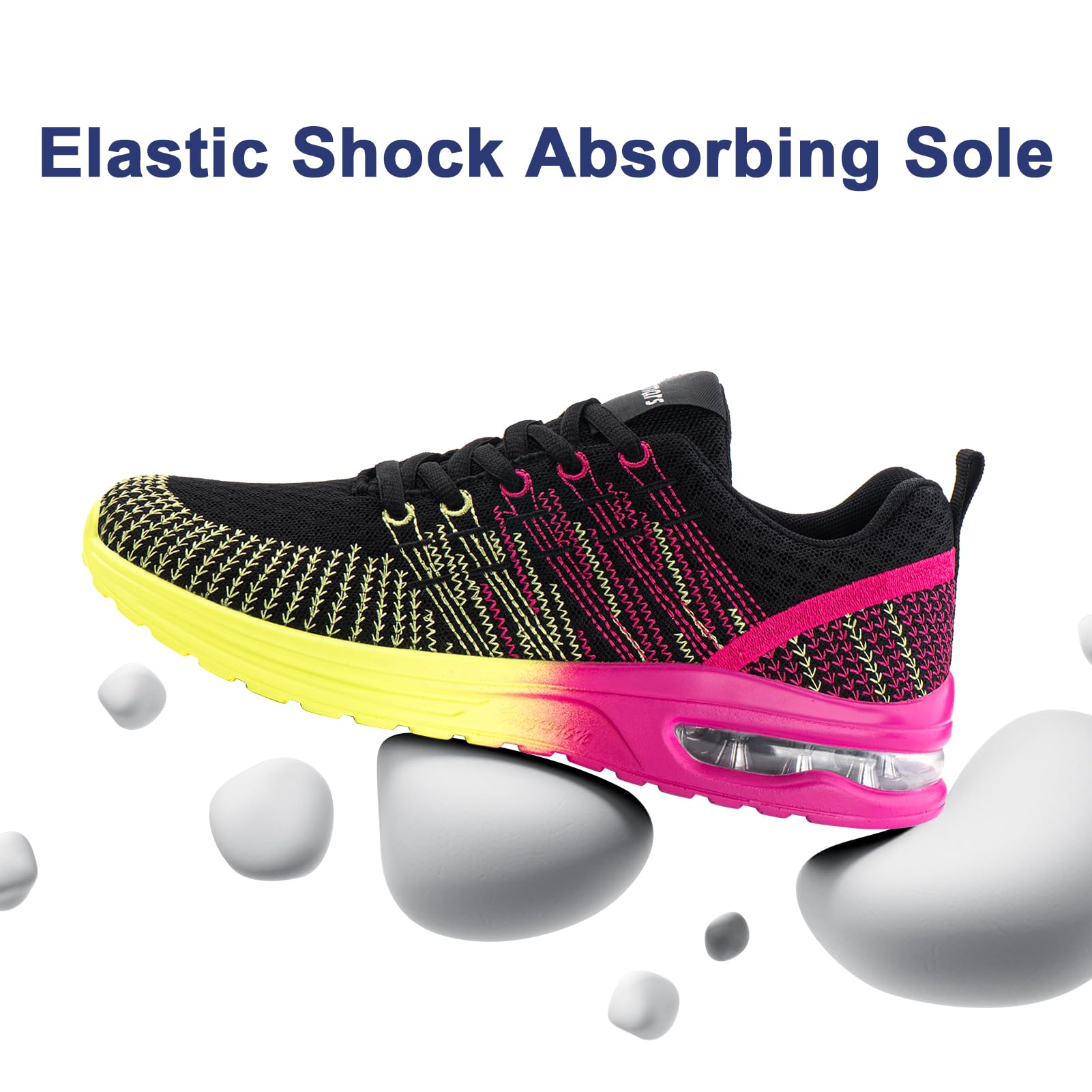 Baskets Running Femme Violet Jaune G