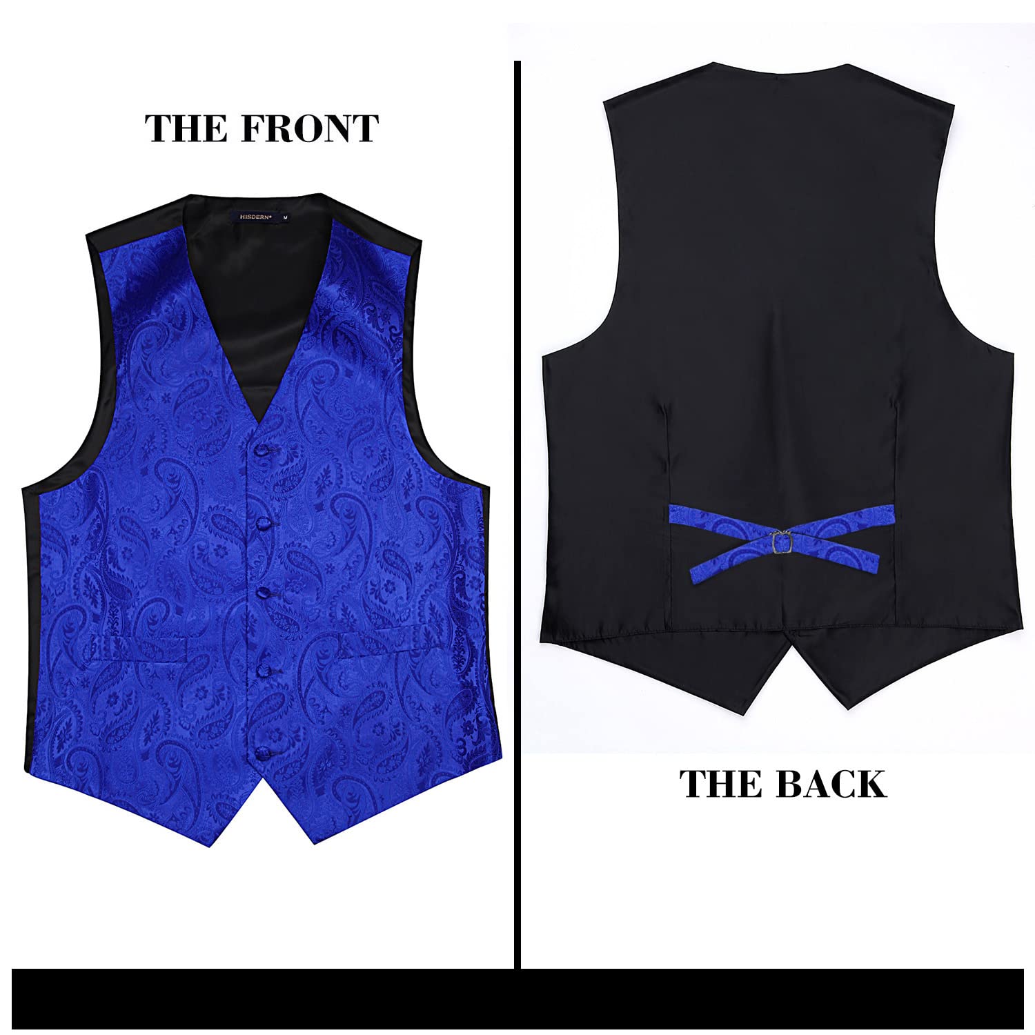 Gilet Homme plus Cravate & Pochette Bleu Royal F