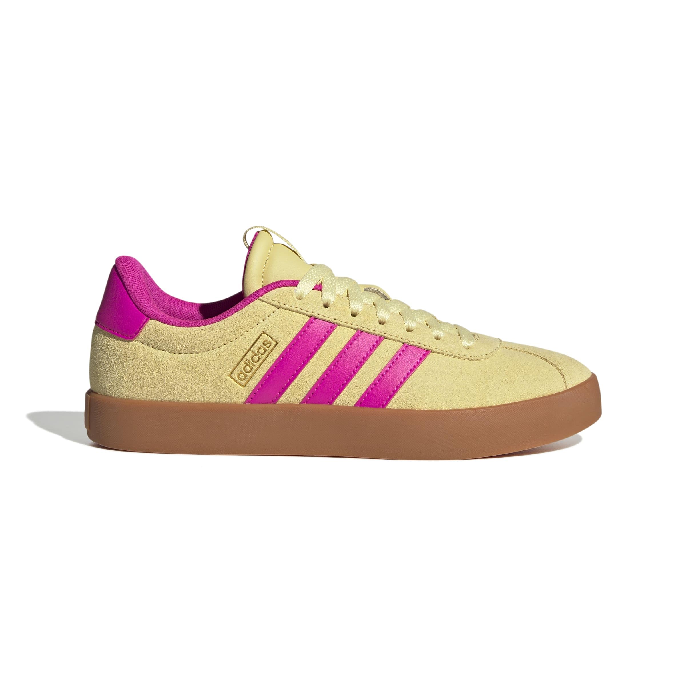 Adidas VL Court 3.0 Femme Powder Yellow Shock Pink Gold Met F