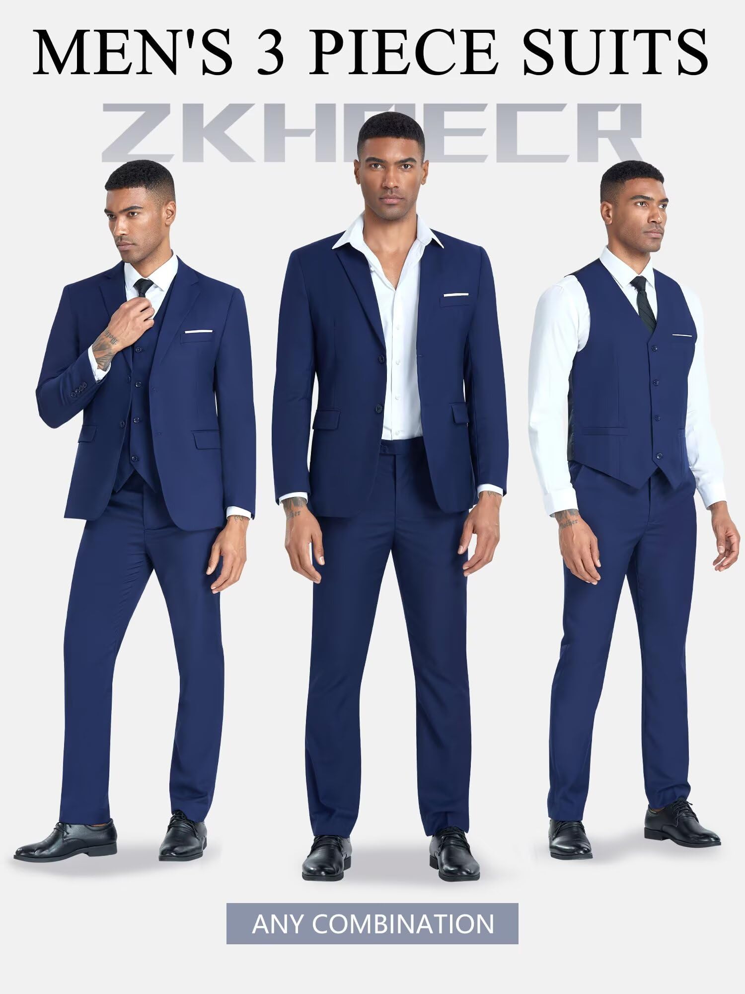 Costume Homme 3 Pièces Bleu Marine H